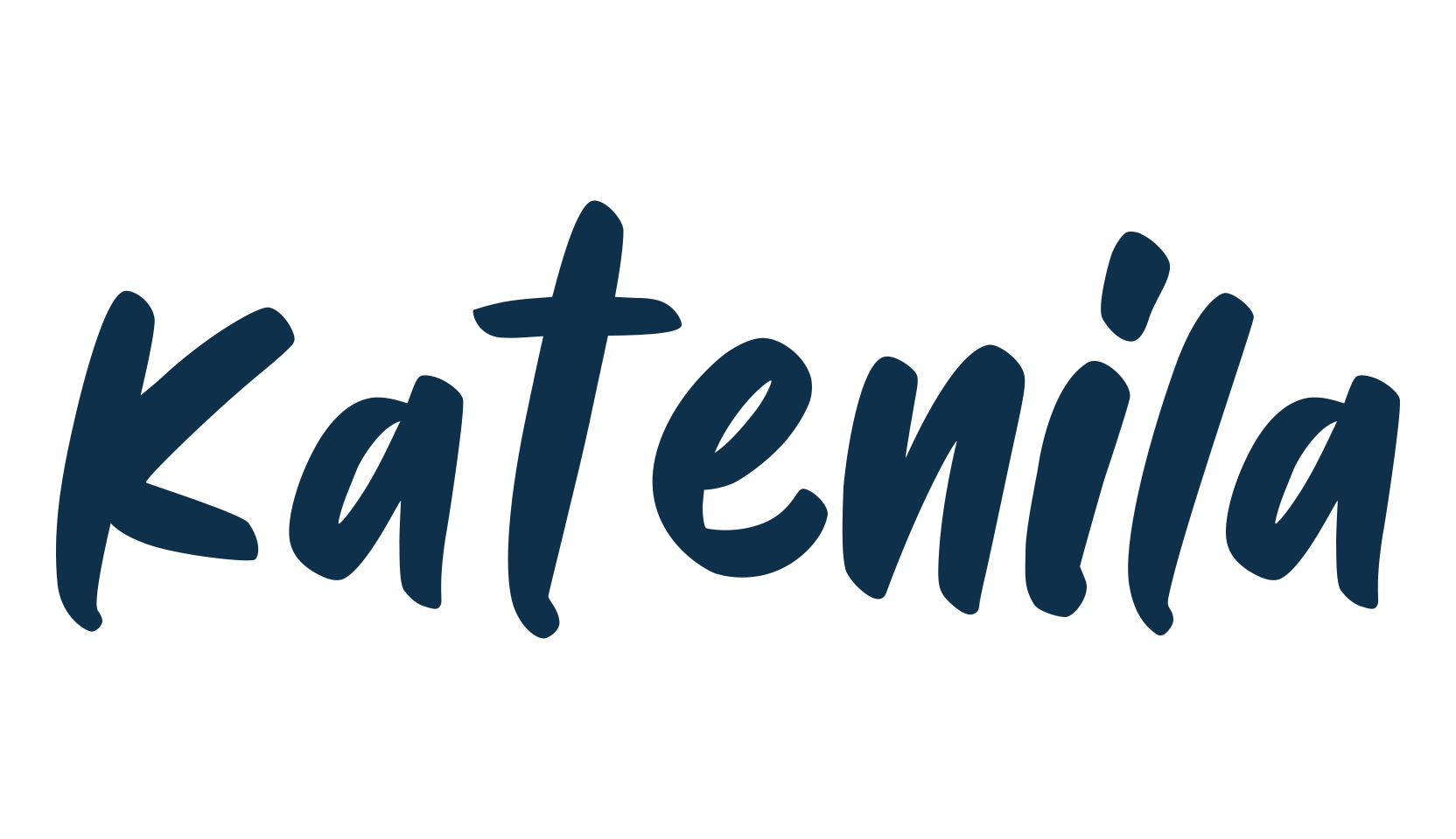 Katenila, script brush fancy decorative calligraphy font preview