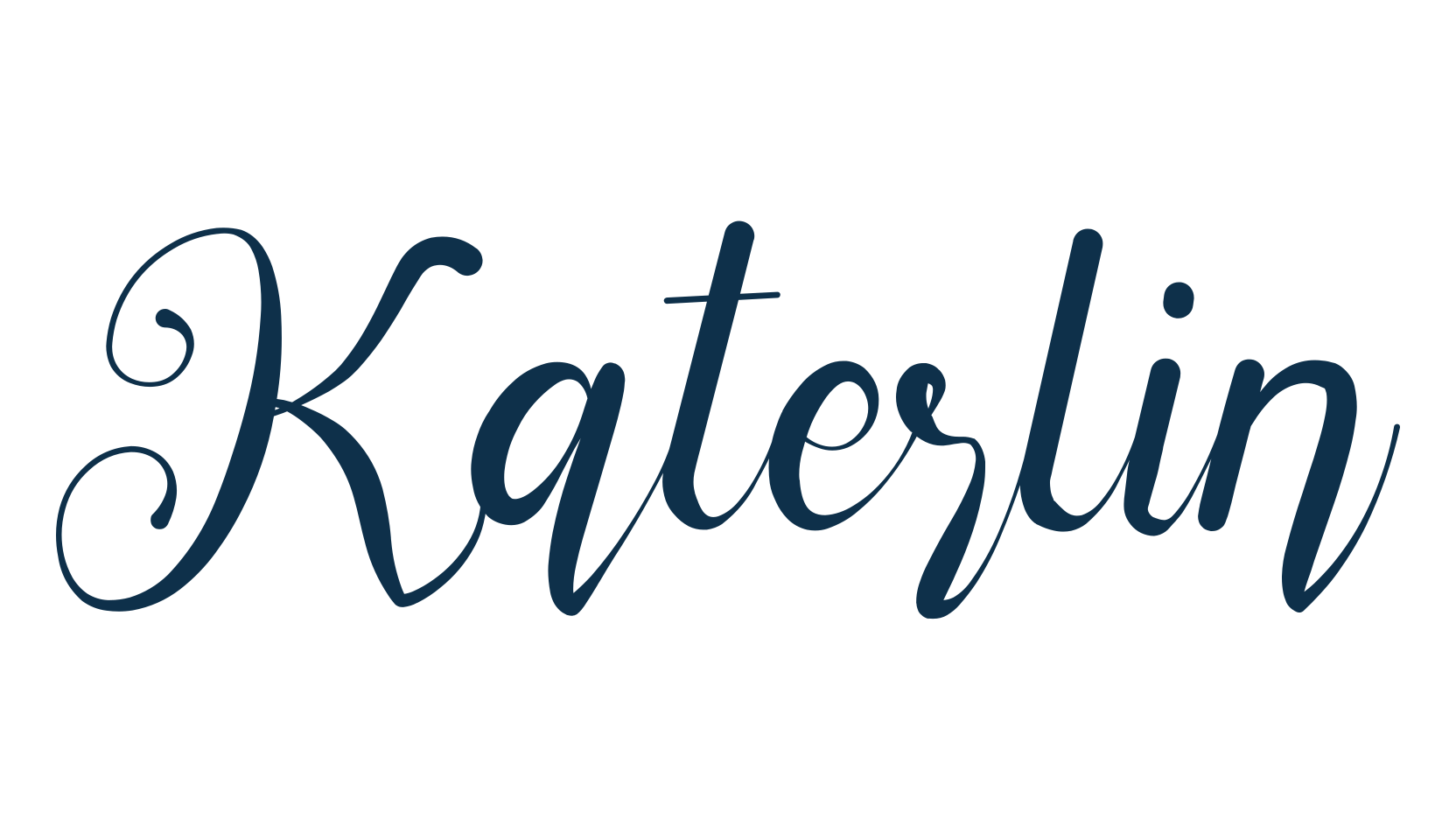 Katerlin, script calligraphy fancy decorative font preview