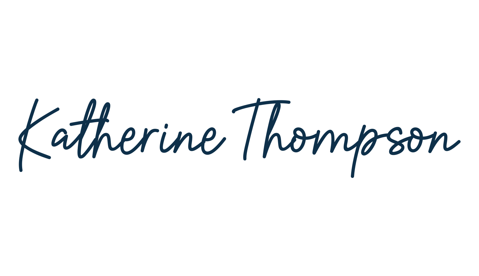 Katherine Thompson, script handwritten fancy decorative calligraphy font preview