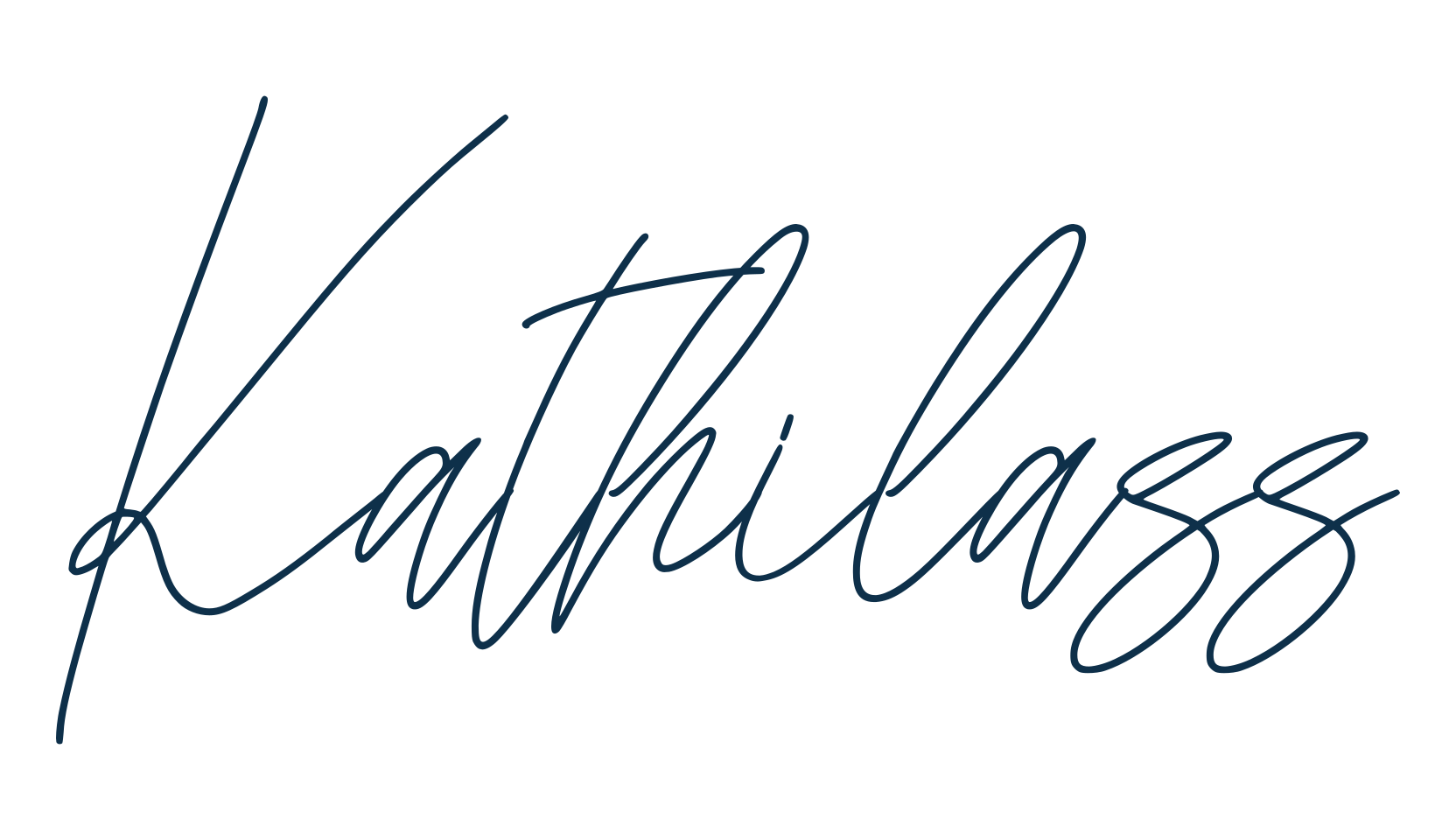 Kathilass, handwriting font preview