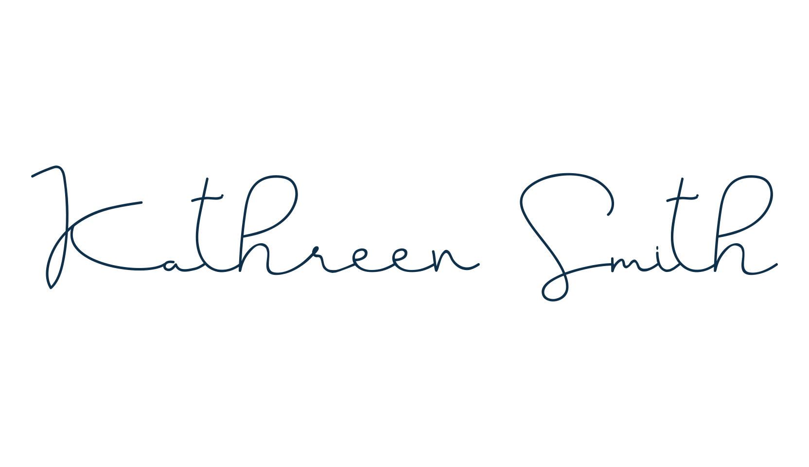 Kathreen Smith, handwriting font preview