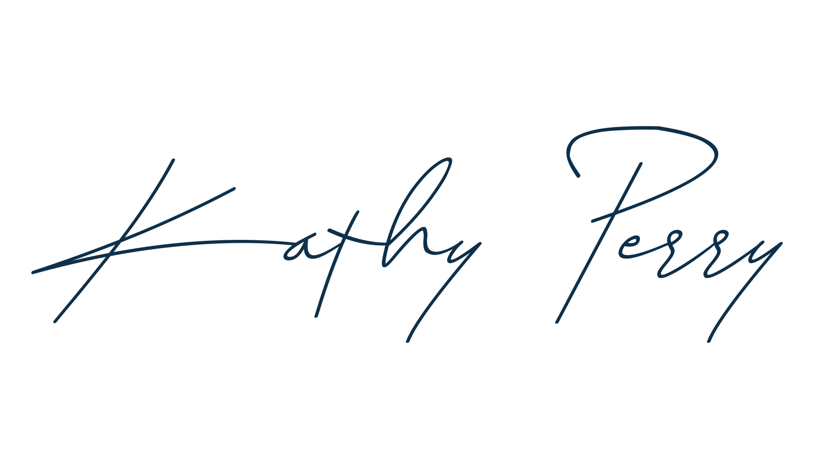 Kathy Perry, script handwritten fancy decorative calligraphy font preview