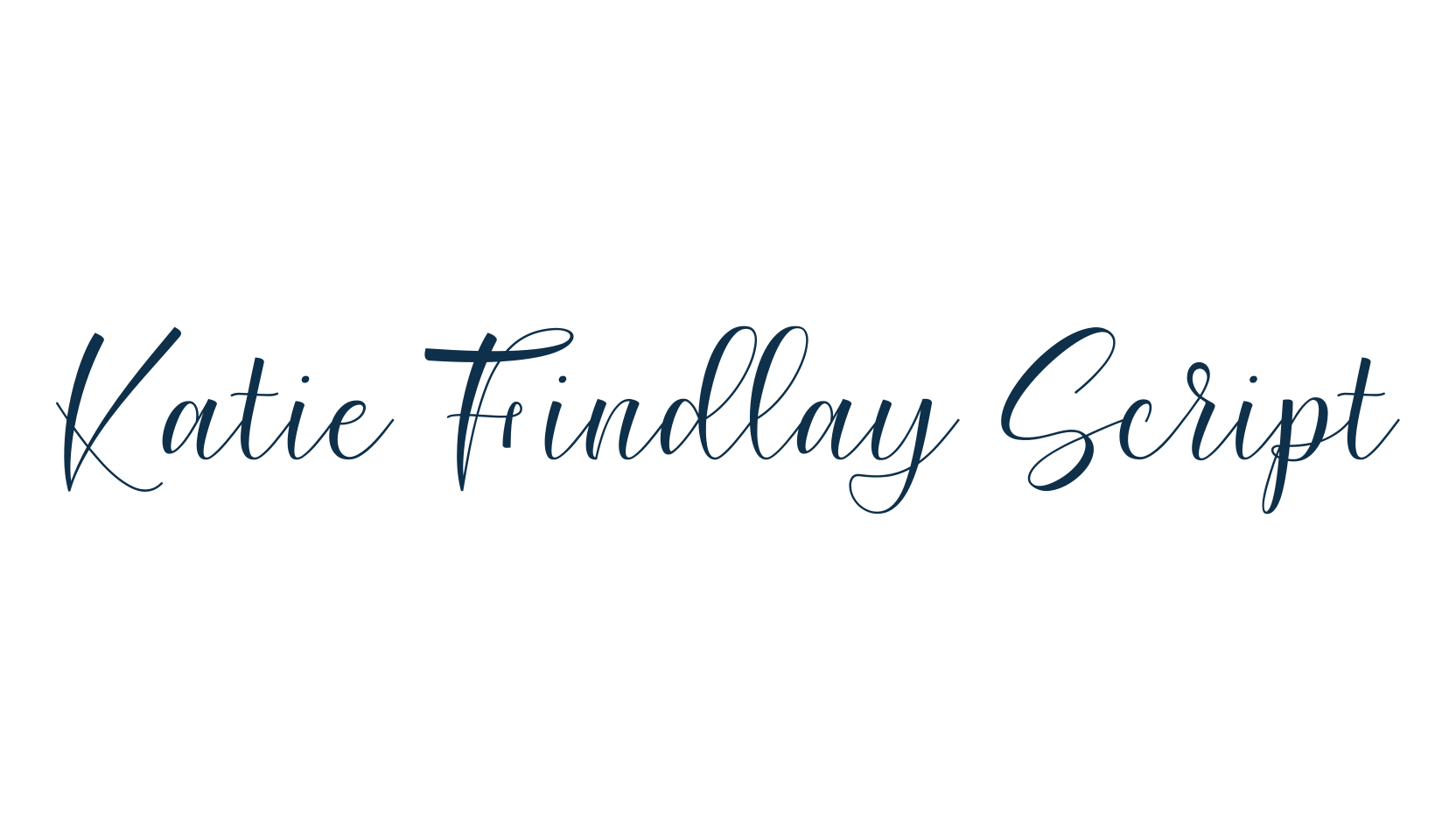 Katie Findlay Script, script calligraphy fancy decorative font preview