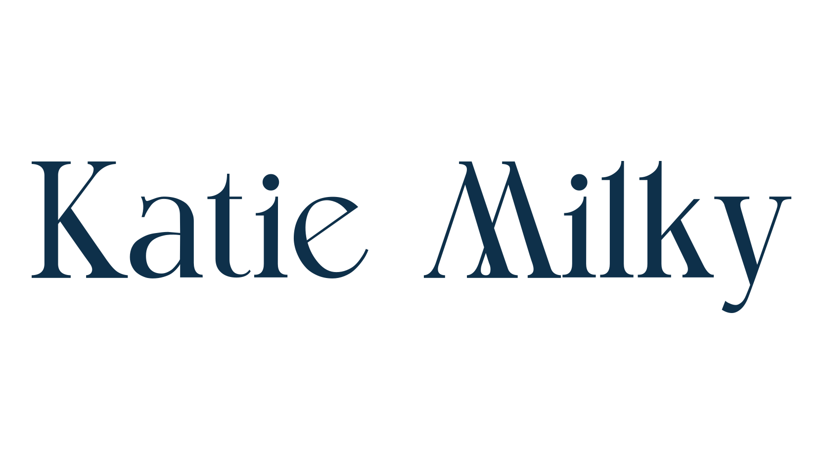 Katie Milky, basic serif font preview