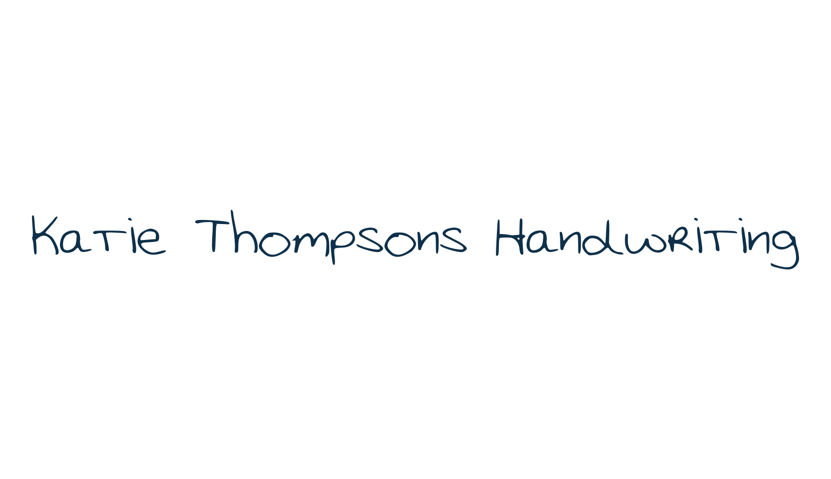 Katie Thompsons Handwriting, handwriting font preview