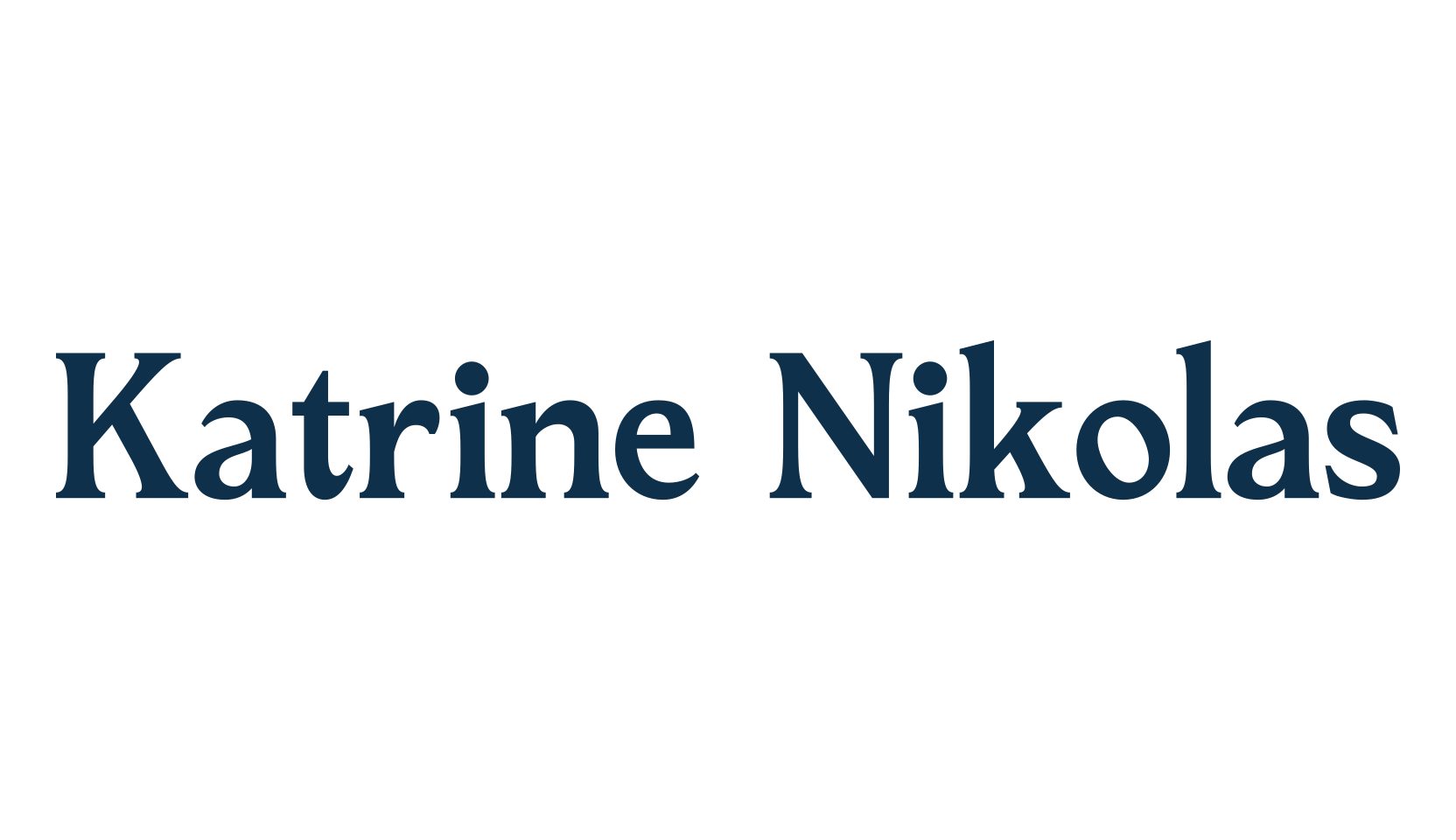 Katrine Nikolas, basic serif font preview