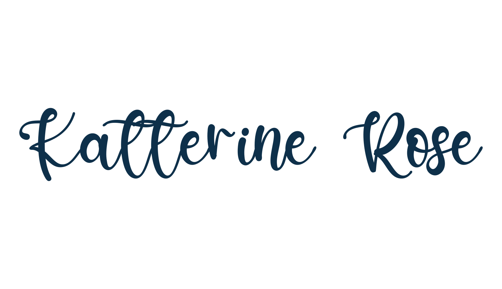 Katterine Rose, calligraphy font preview