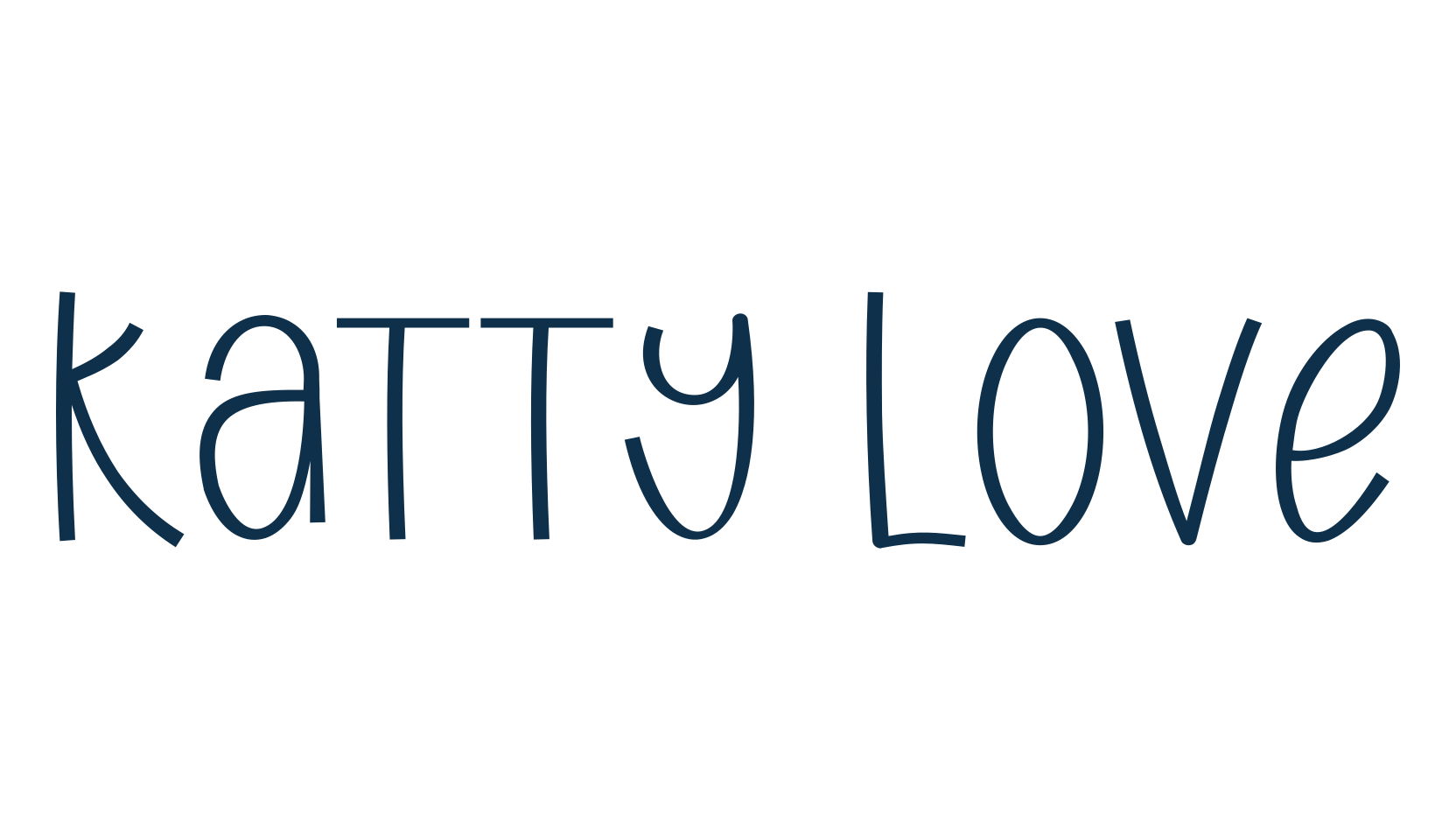 Katty Love, fancy decorative font preview