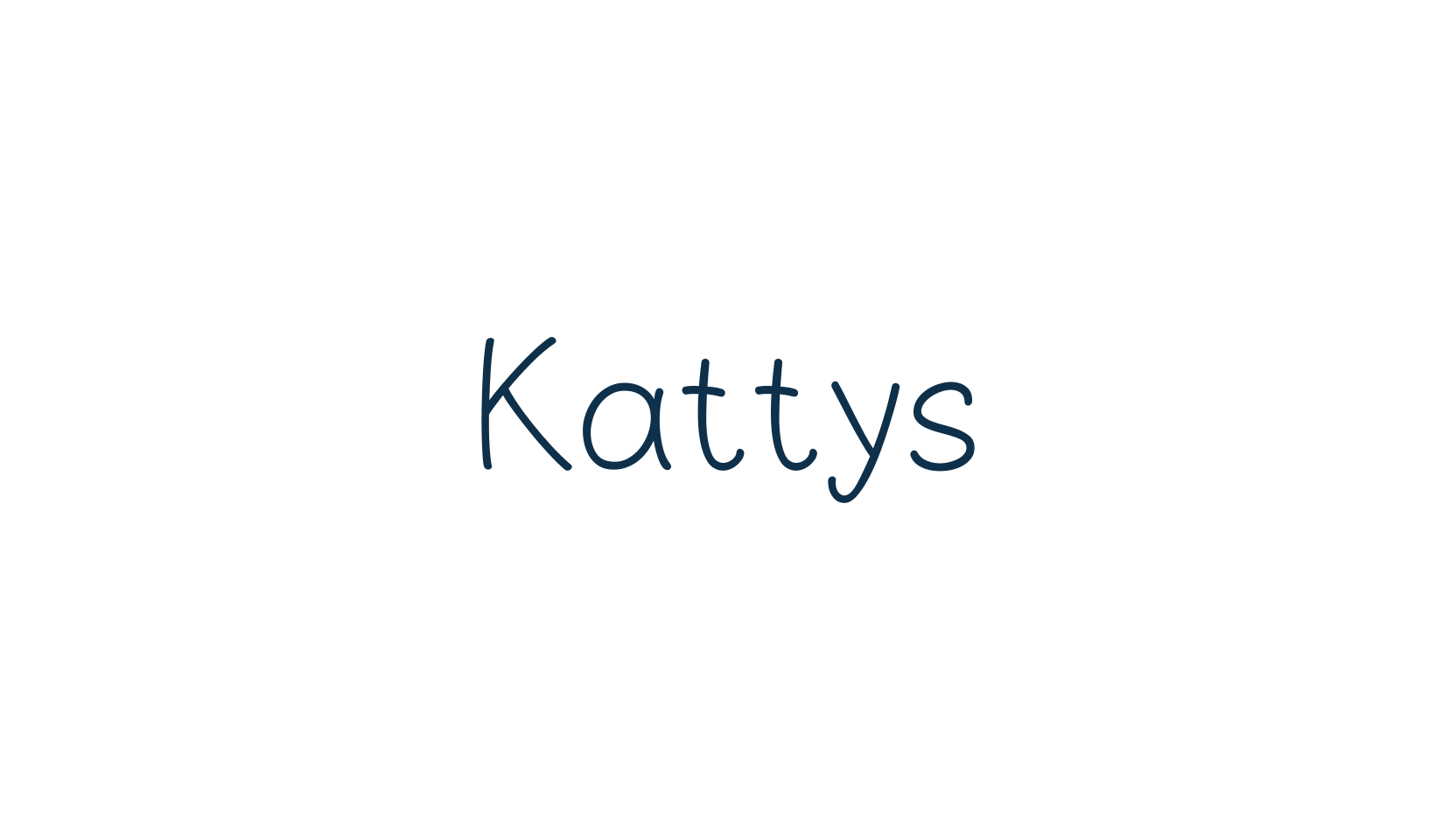 Kattys, handwriting font preview