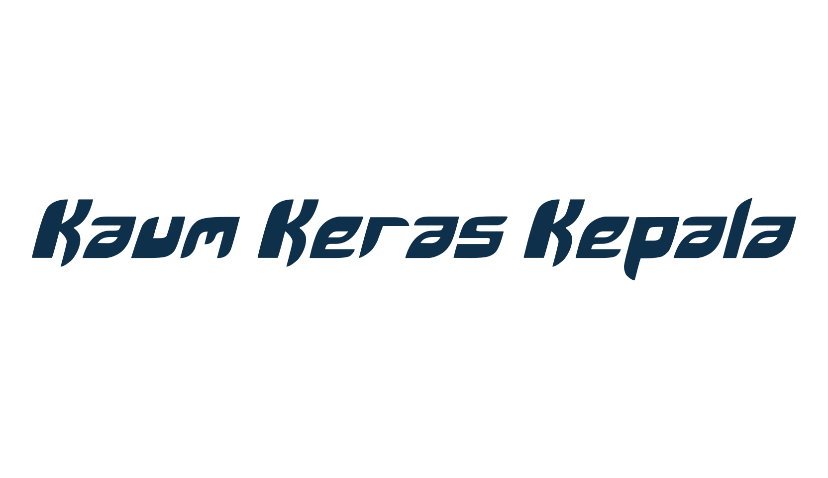 Kaum Keras Kepala, techno sci-fi font preview