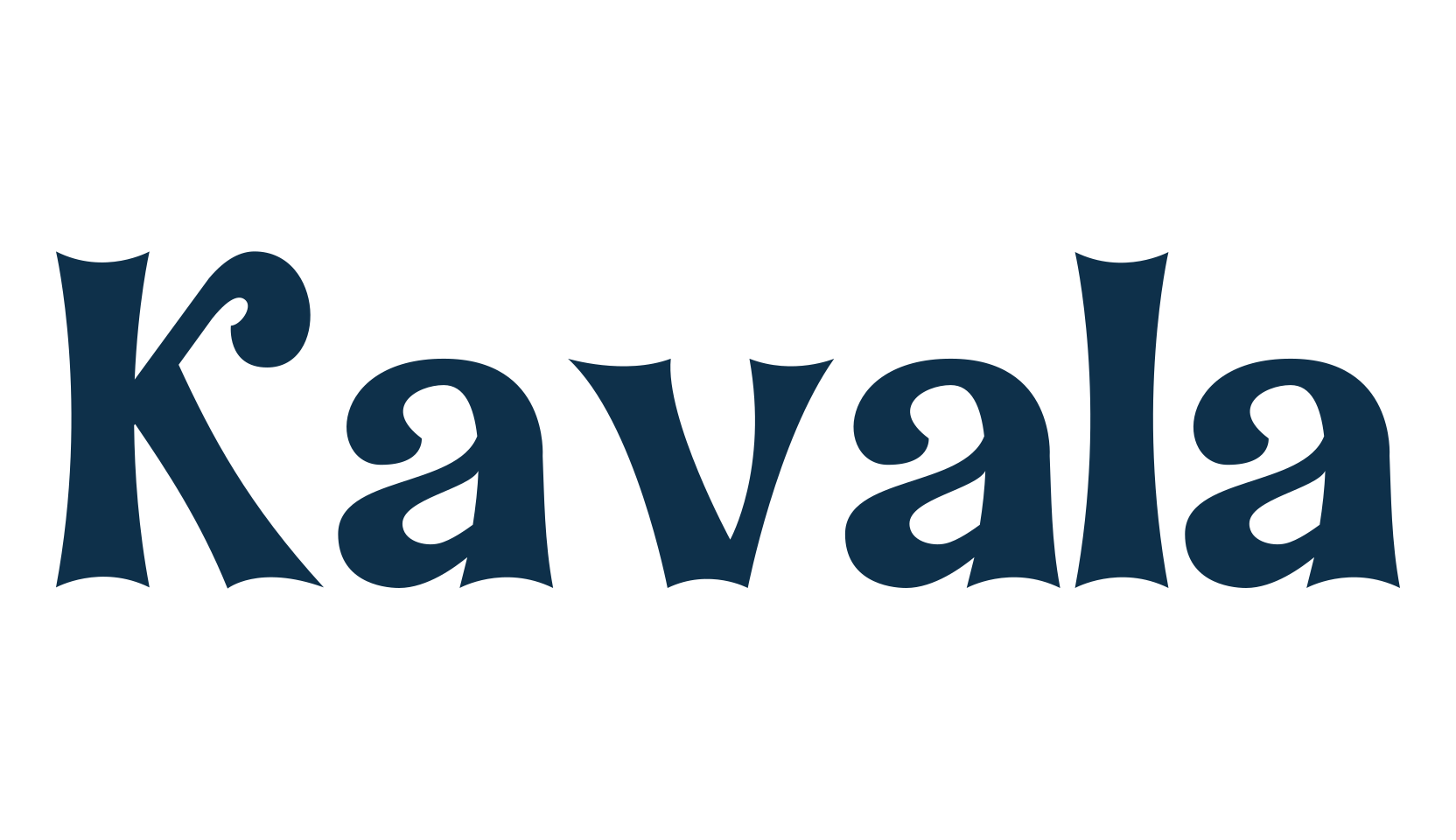 Kavala, fancy retro decorative font preview