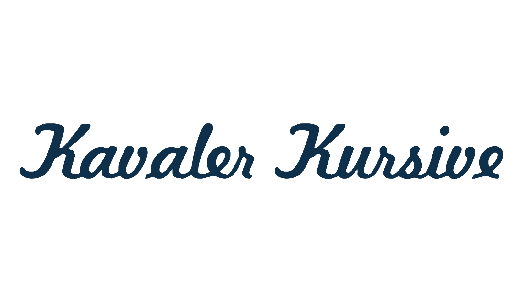 Kavaler Kursive, fancy various decorative script calligraphy font preview
