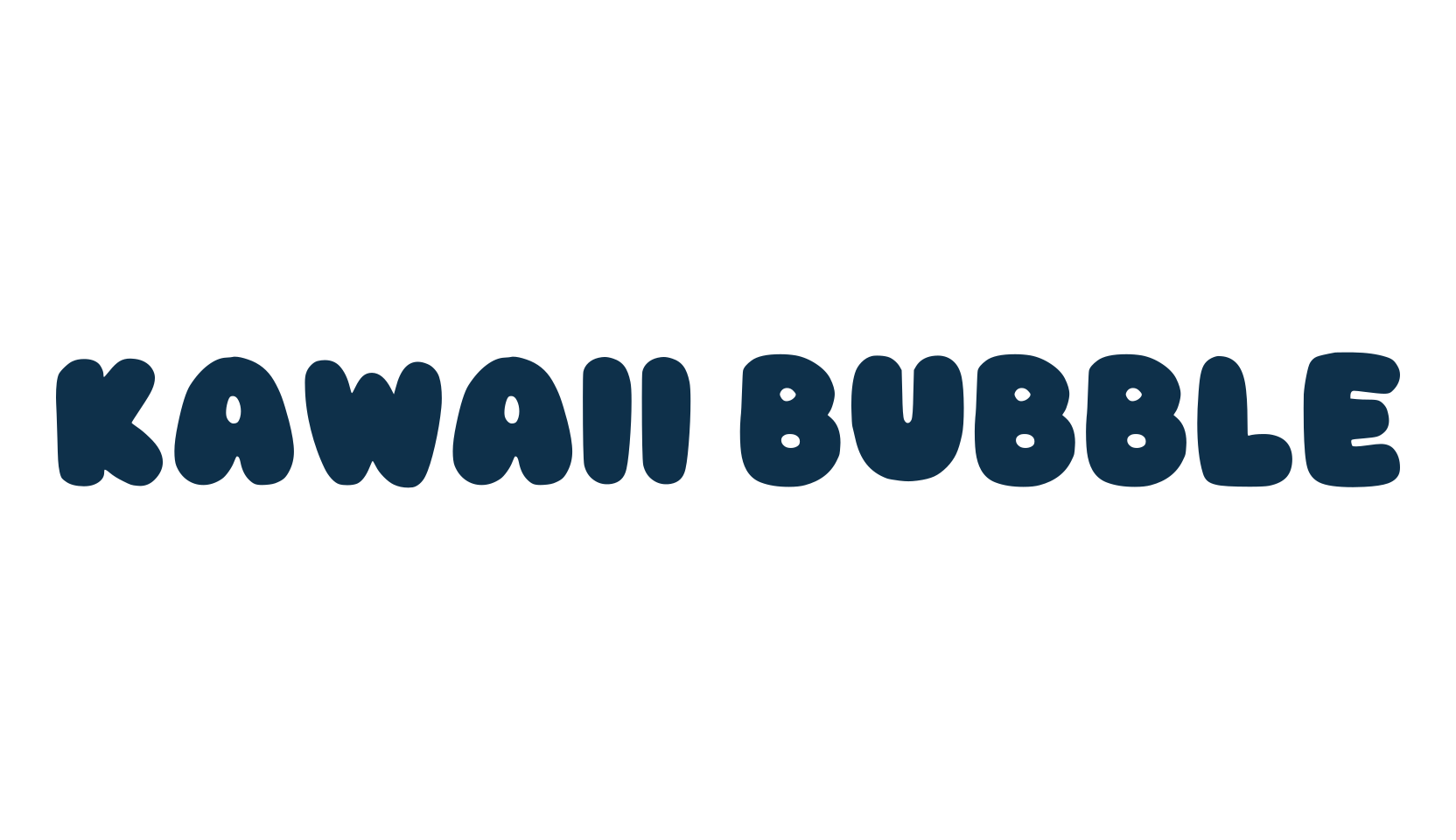 Kawaii Bubble, fancy cartoon decorative font preview