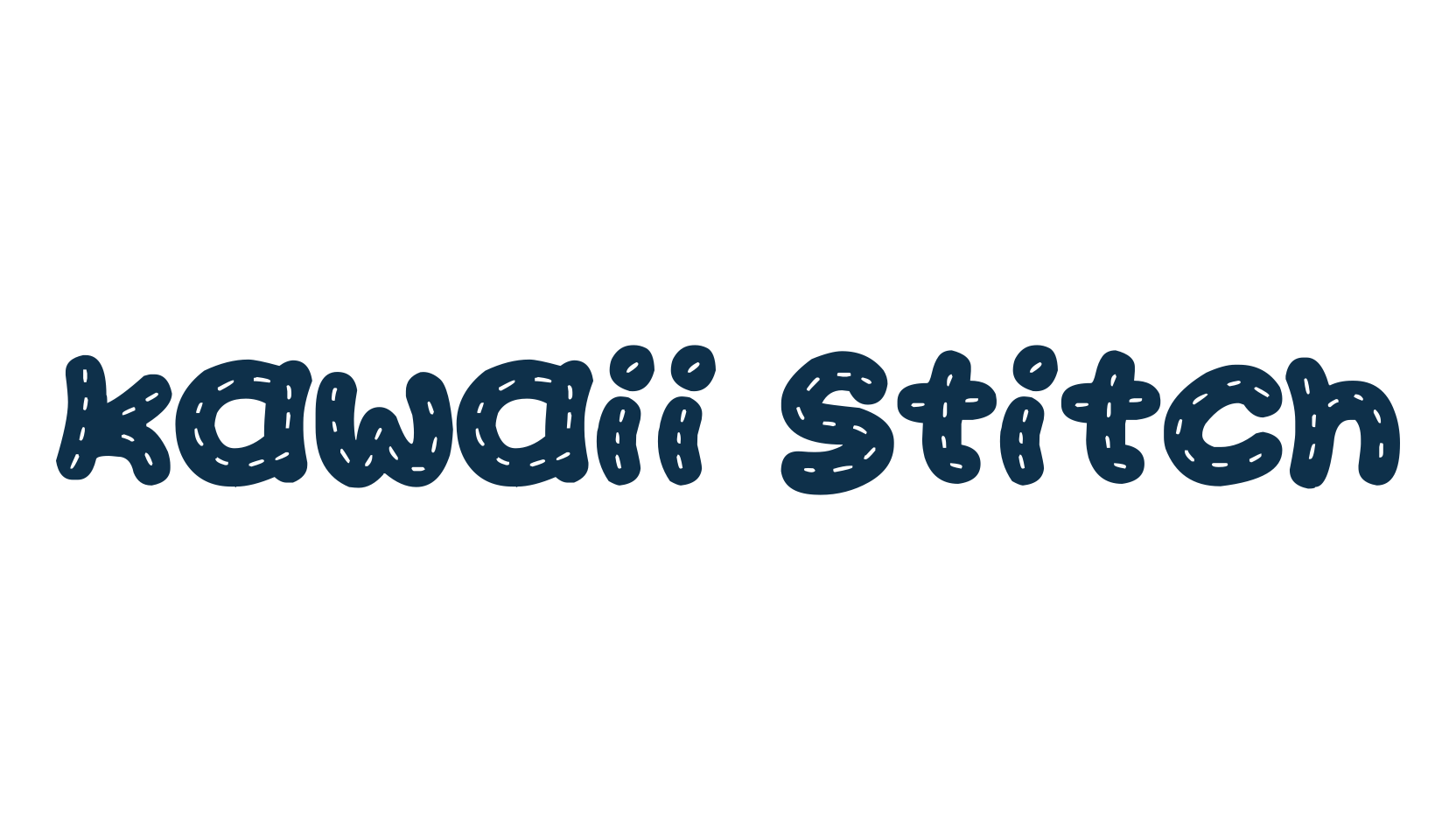 Kawaii Stitch, cartoon font preview