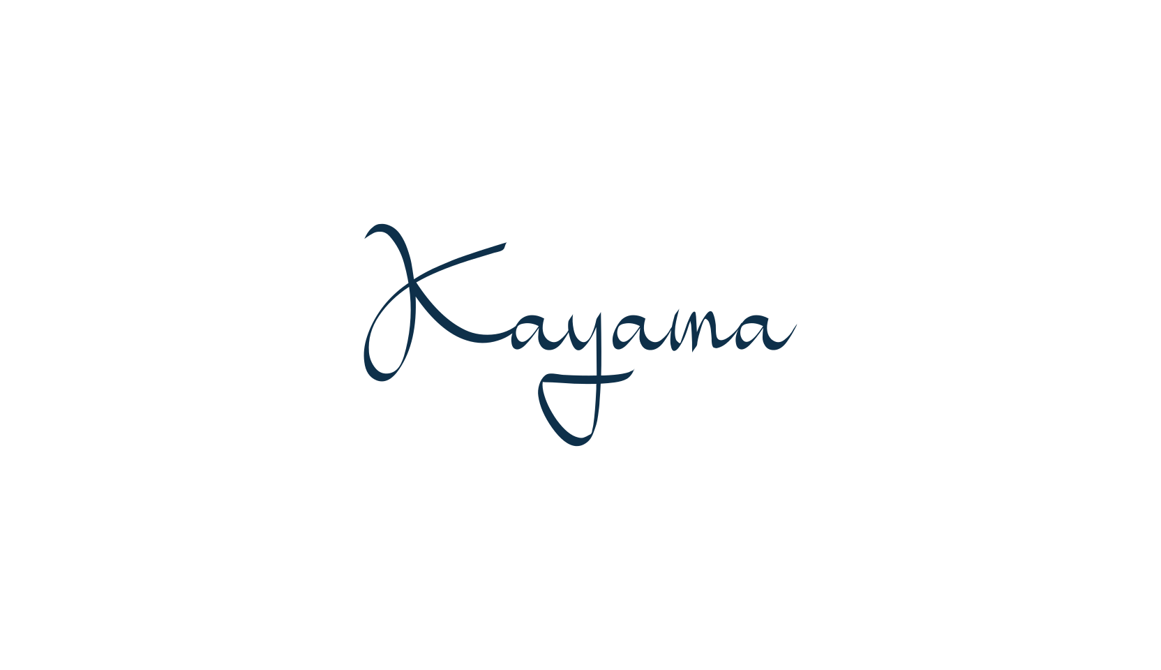 Kayama, script handwritten fancy decorative calligraphy font preview