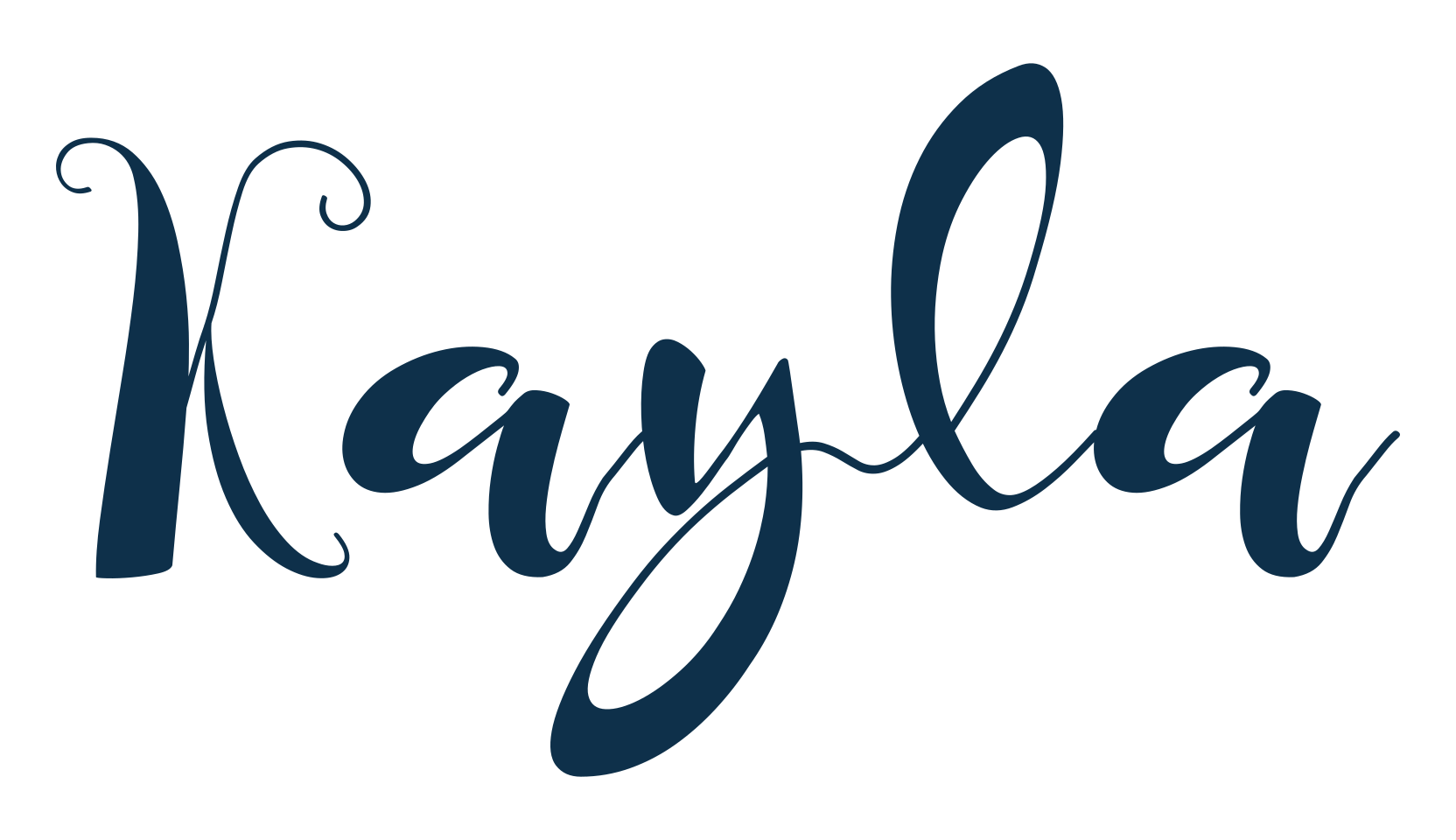 Kayla (kayla), brush font preview