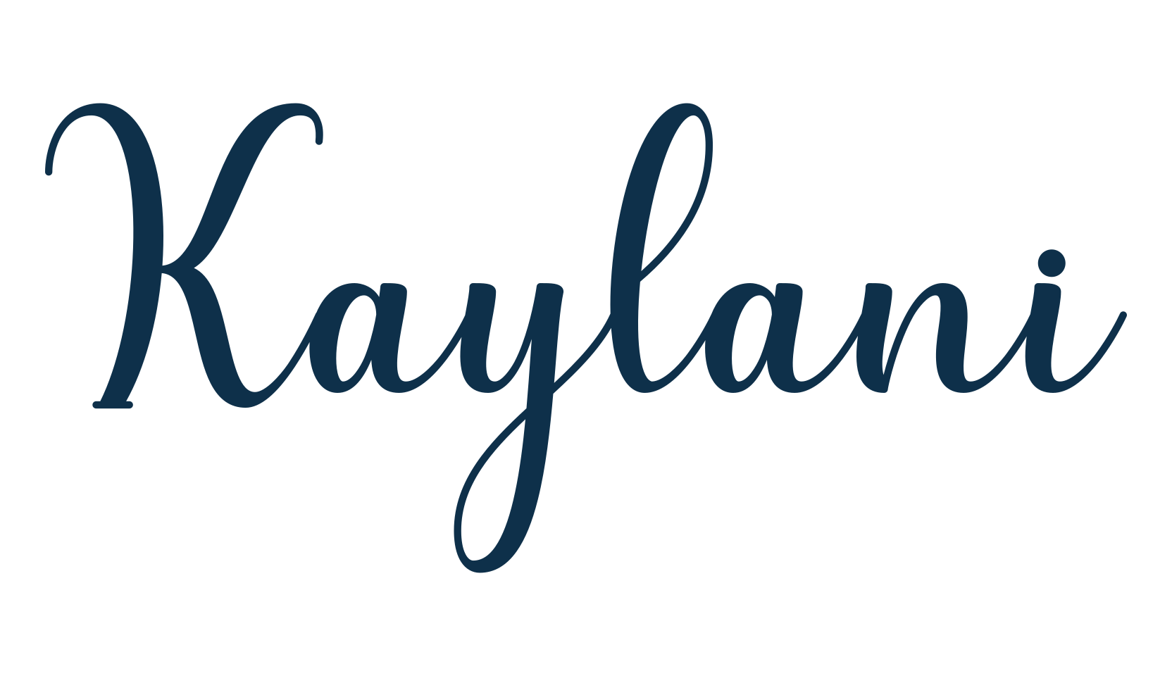Kaylani, script handwritten fancy decorative calligraphy font preview