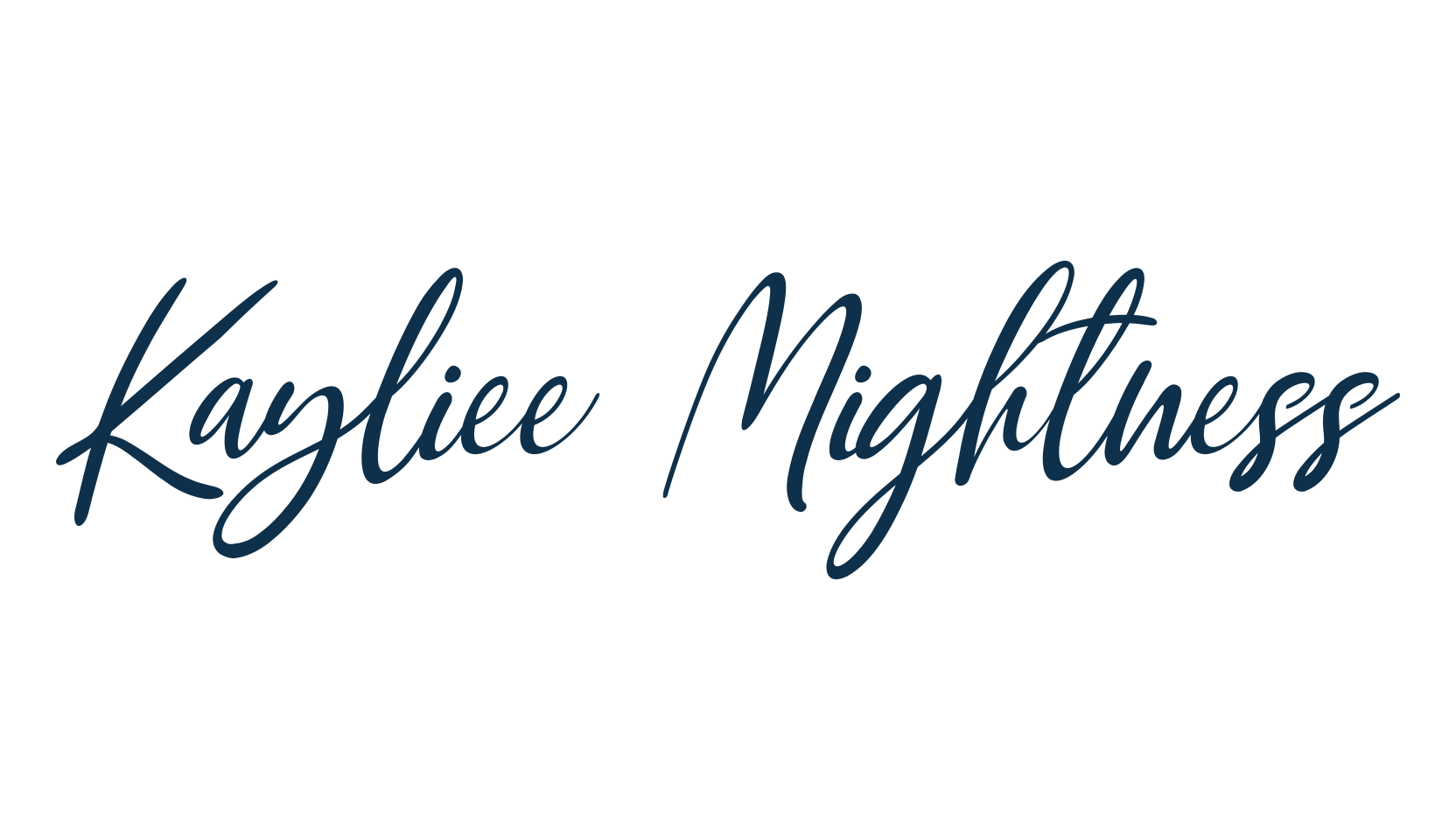 Kayliee Mightness, handwriting font preview