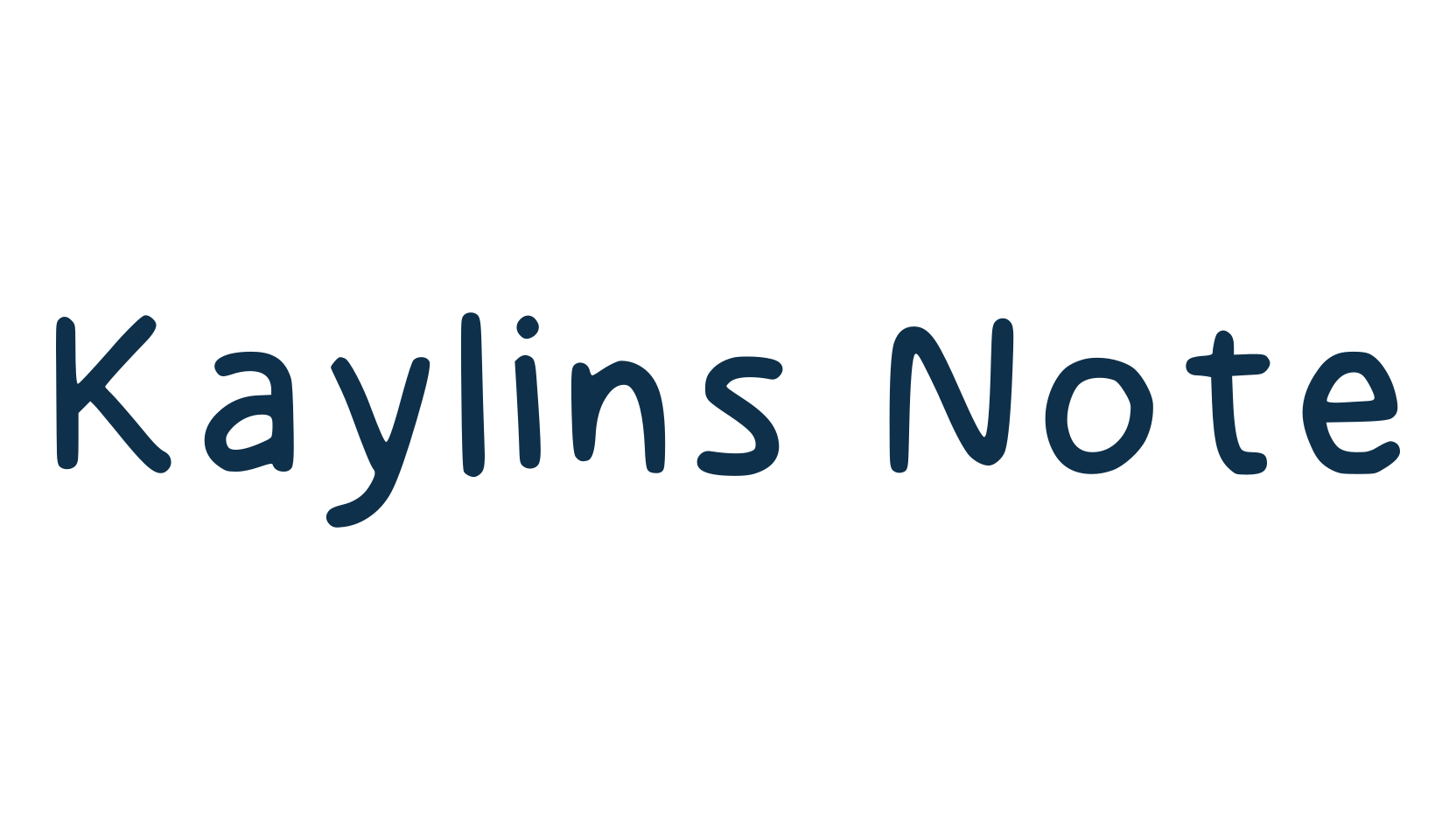 Kaylins Note, handwriting font preview