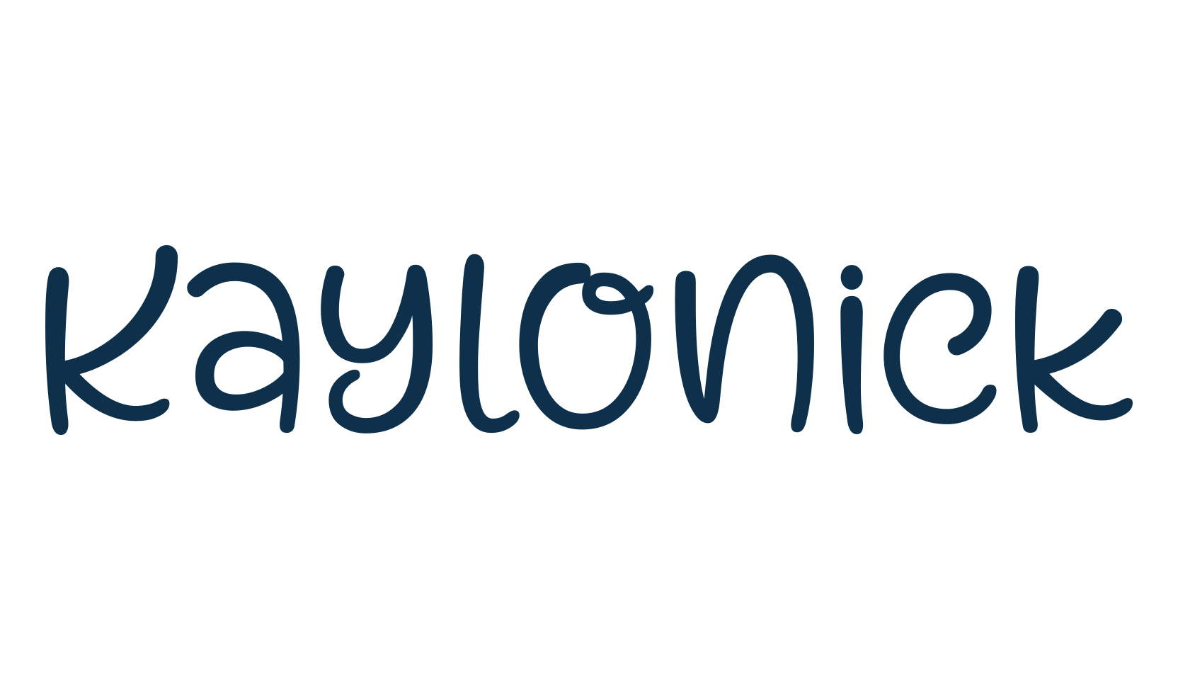 Kaylonick, handwriting font preview