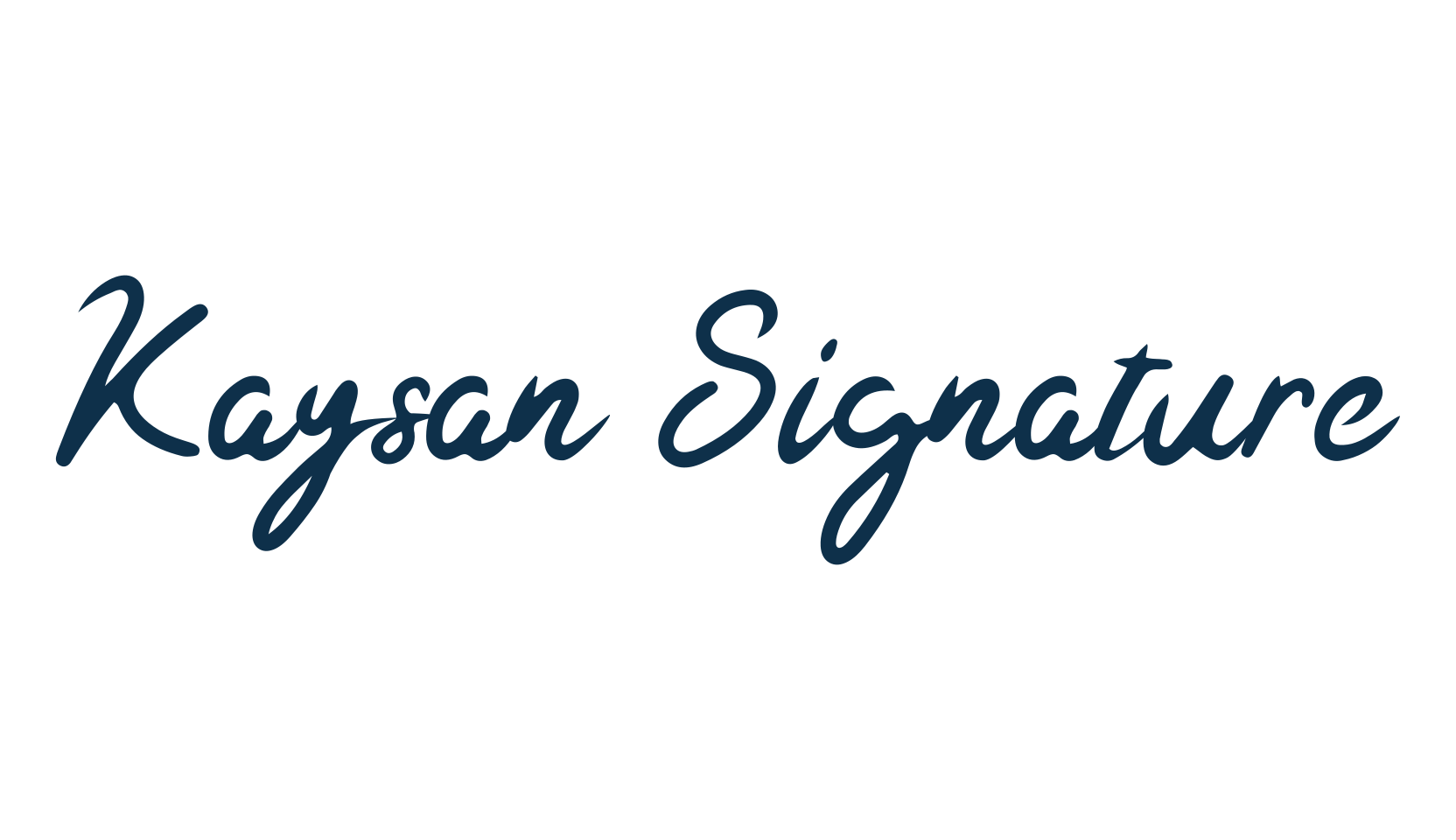 Kaysan Signature, brush font preview