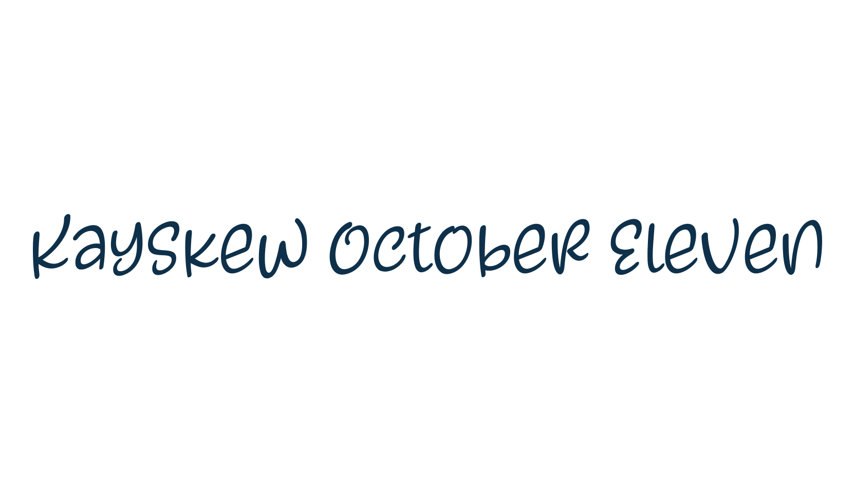 Kayskew October Eleven, handwriting font preview