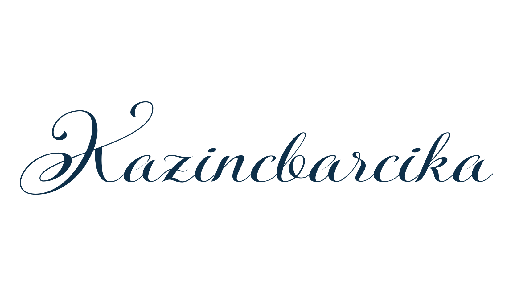 Kazincbarcika, script calligraphy fancy decorative font preview