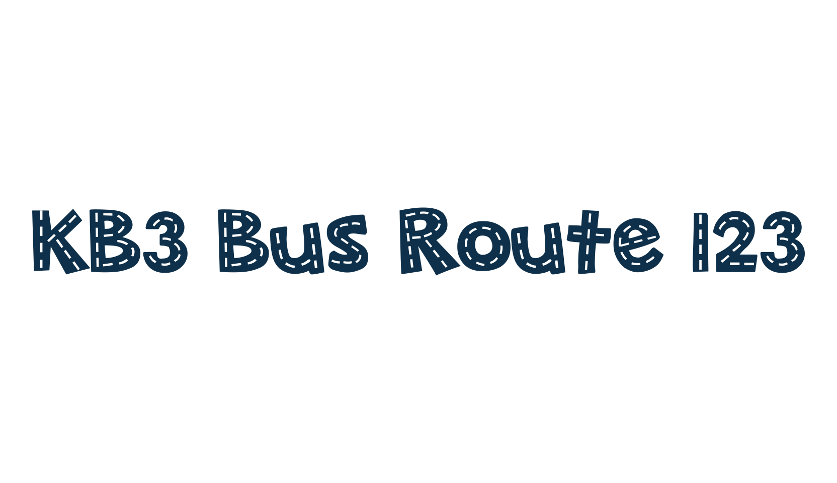 KB3 Bus Route 123, fancy decorative font preview