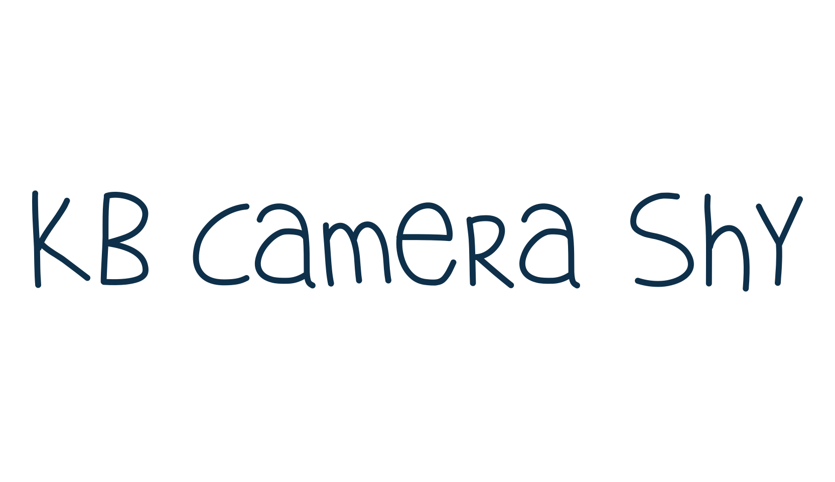 KB Camera Shy, handwriting font preview