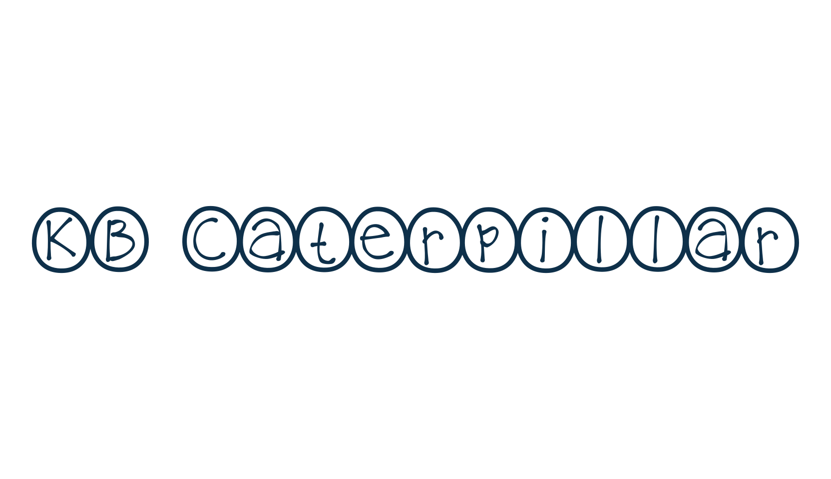 KB Caterpillar, decorative font preview