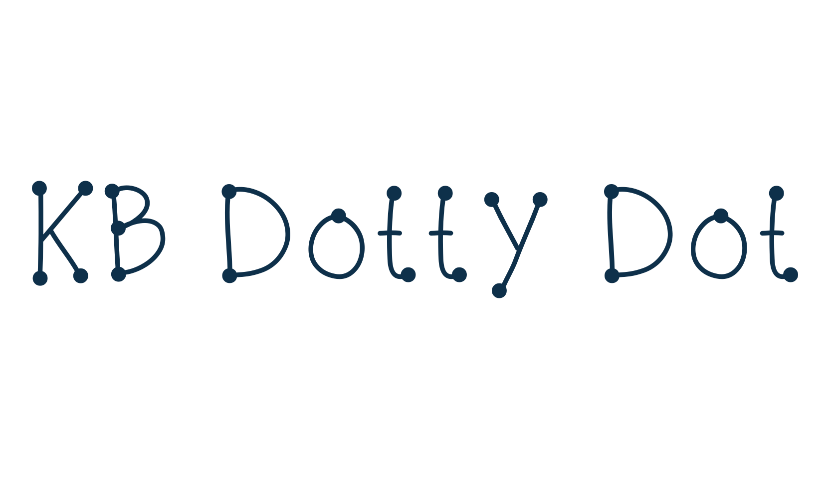 KB Dotty Dot, various font preview