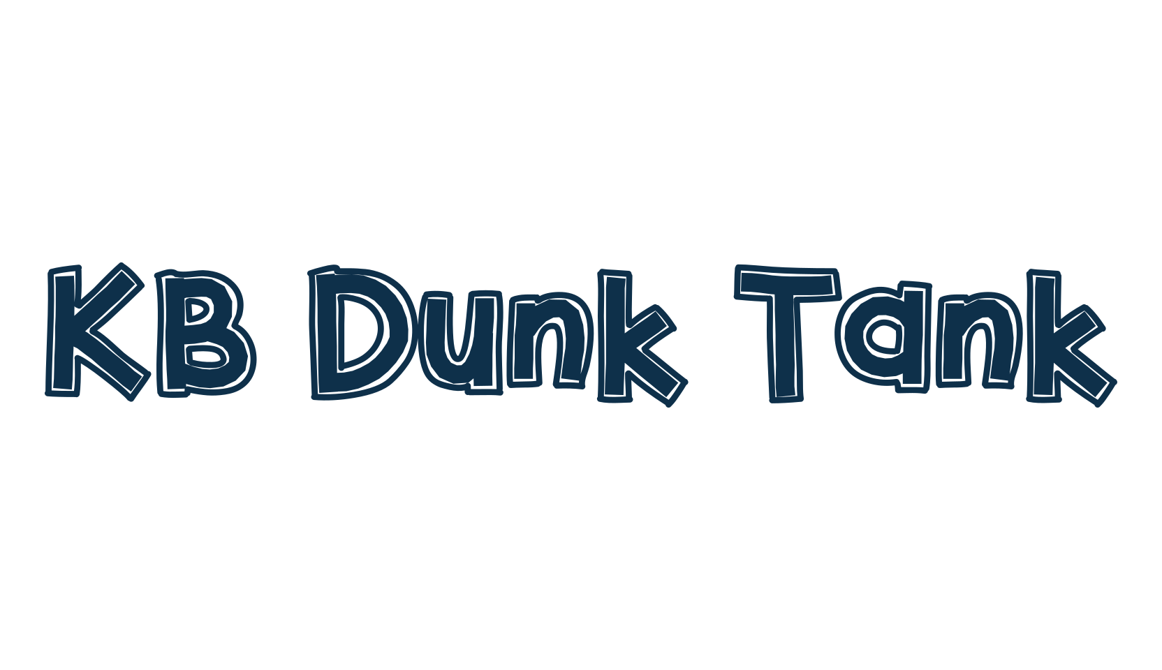 KB Dunk Tank, cartoon font preview