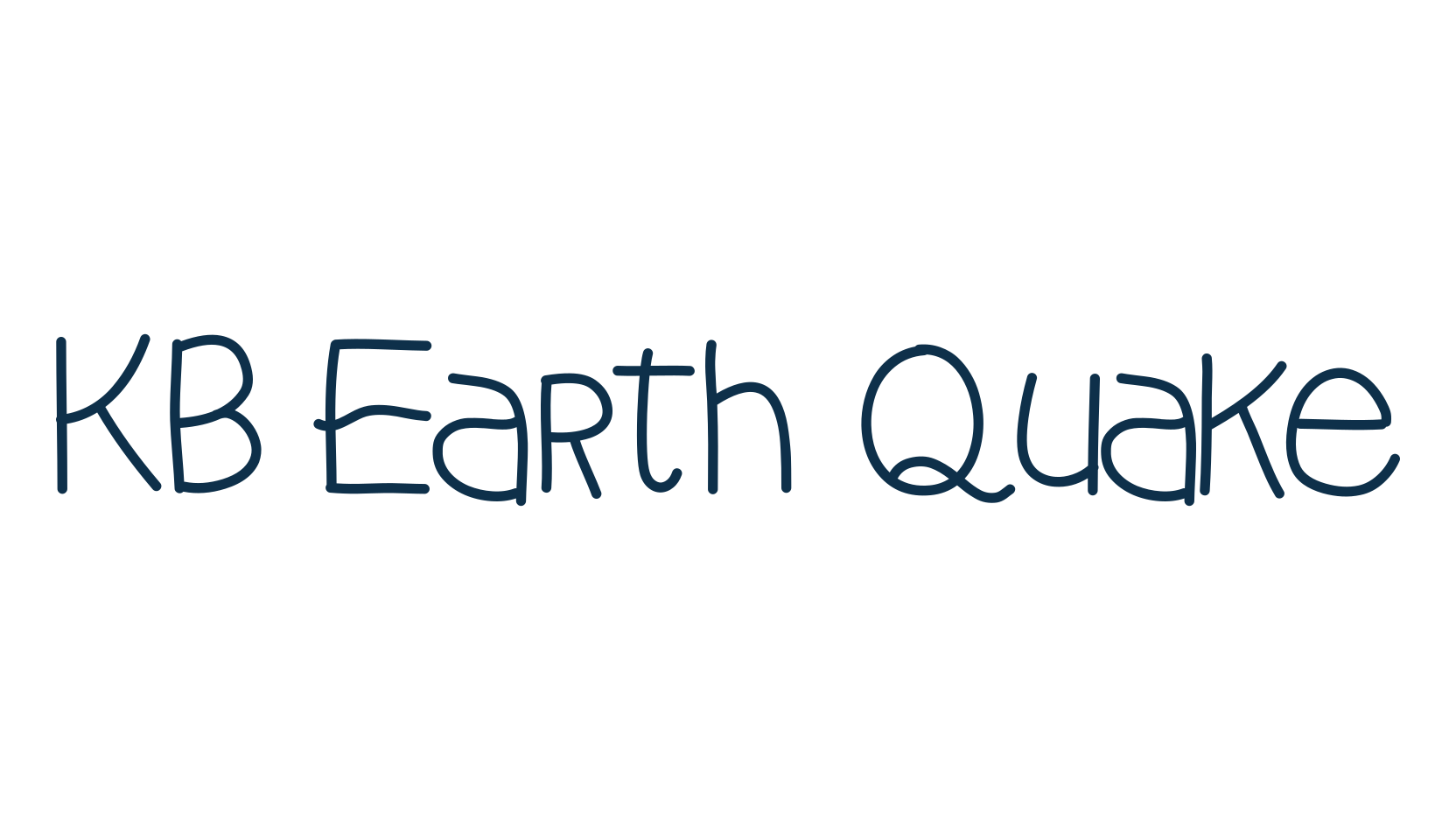KB Earth Quake, handwriting font preview