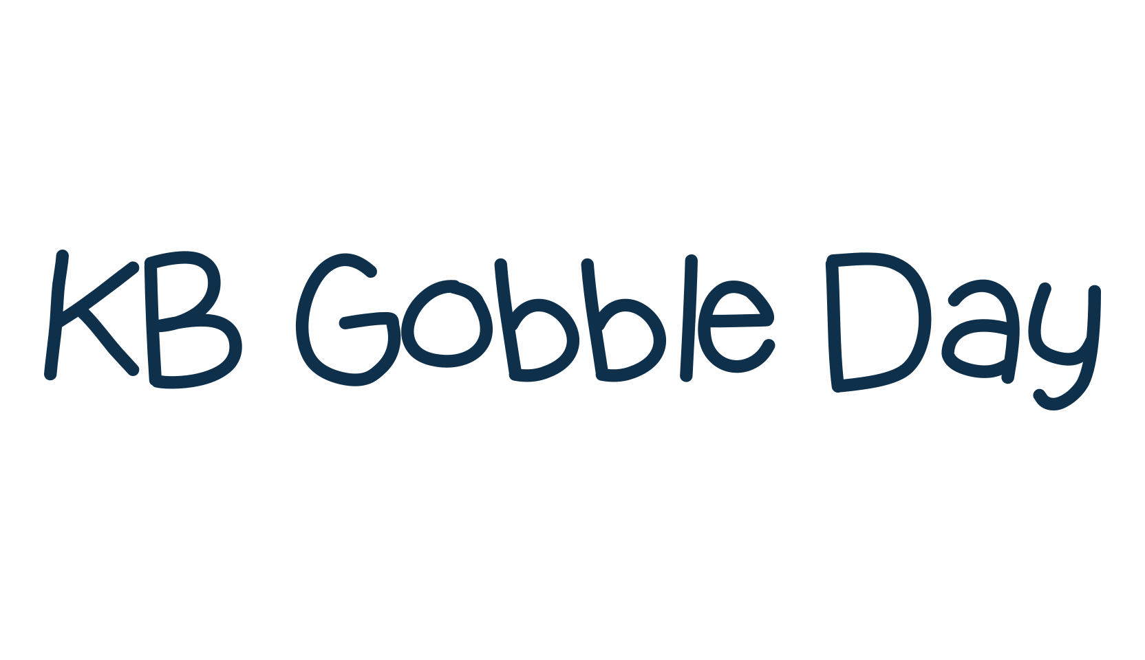 KB Gobble Day, cartoon font preview