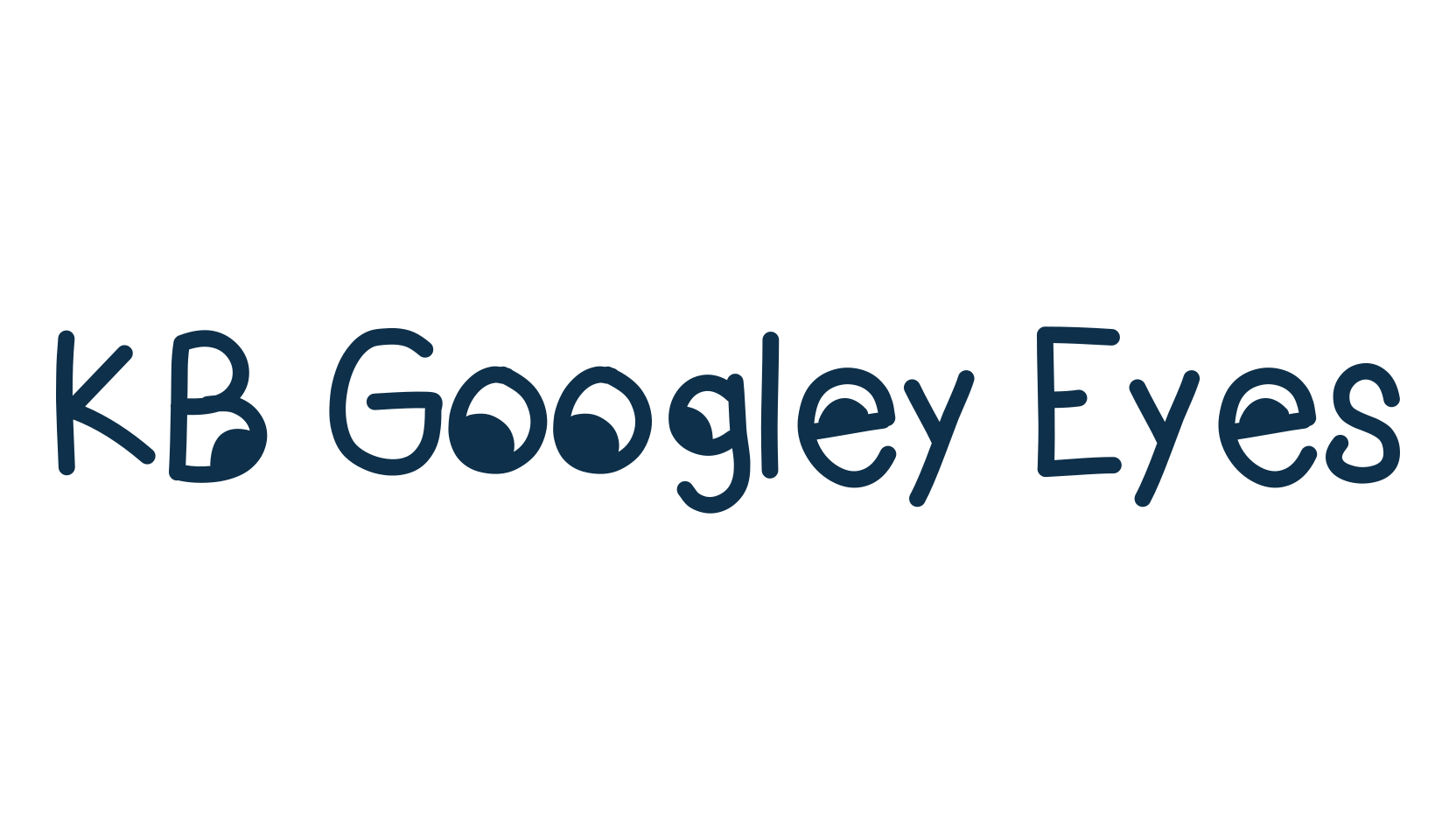 KB Googley Eyes, fancy various decorative script calligraphy font preview