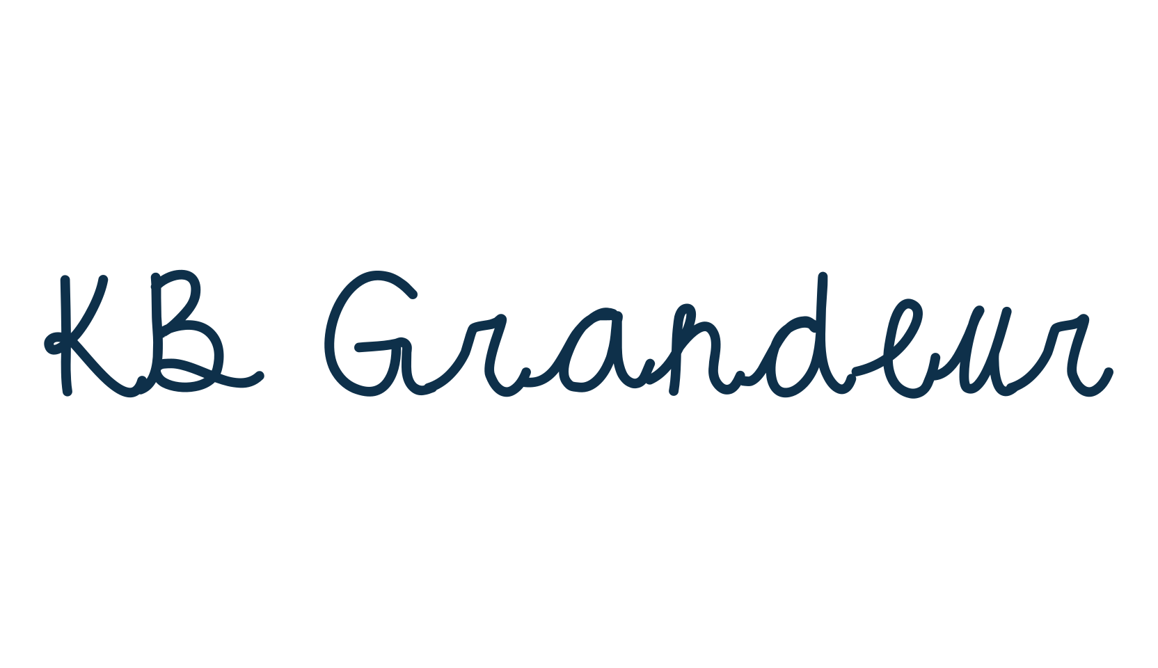 KB Grandeur, handwriting font preview