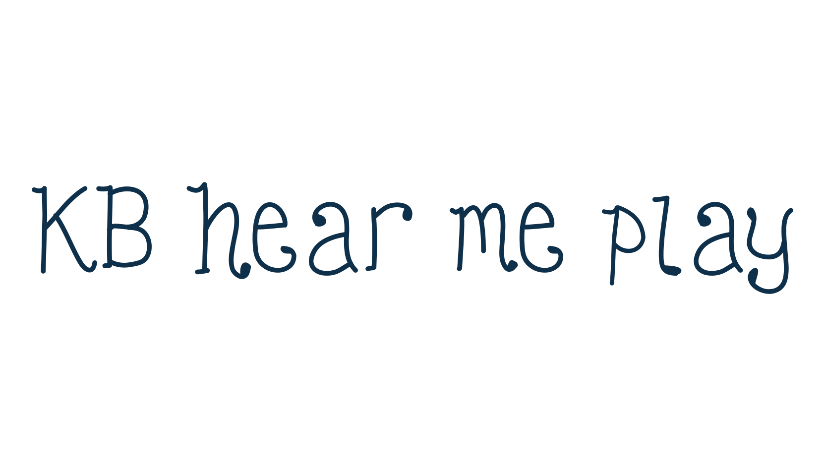 KB hear me play, curly font preview