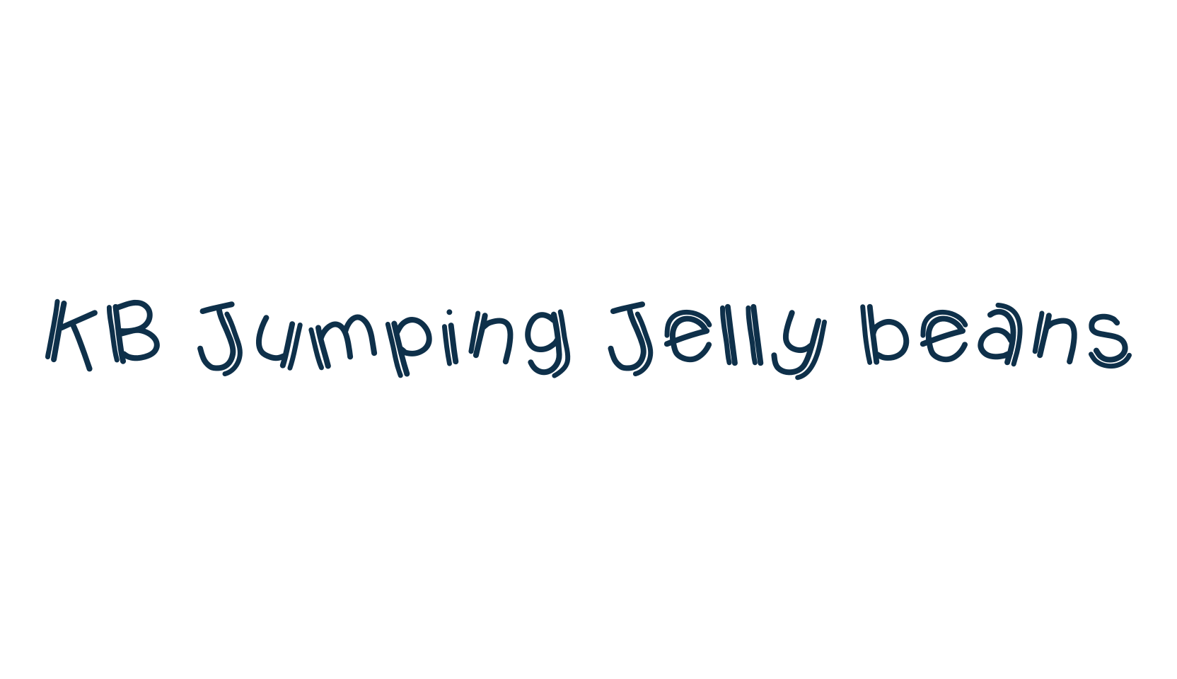 KB Jumping Jelly beans, fancy cartoon decorative font preview