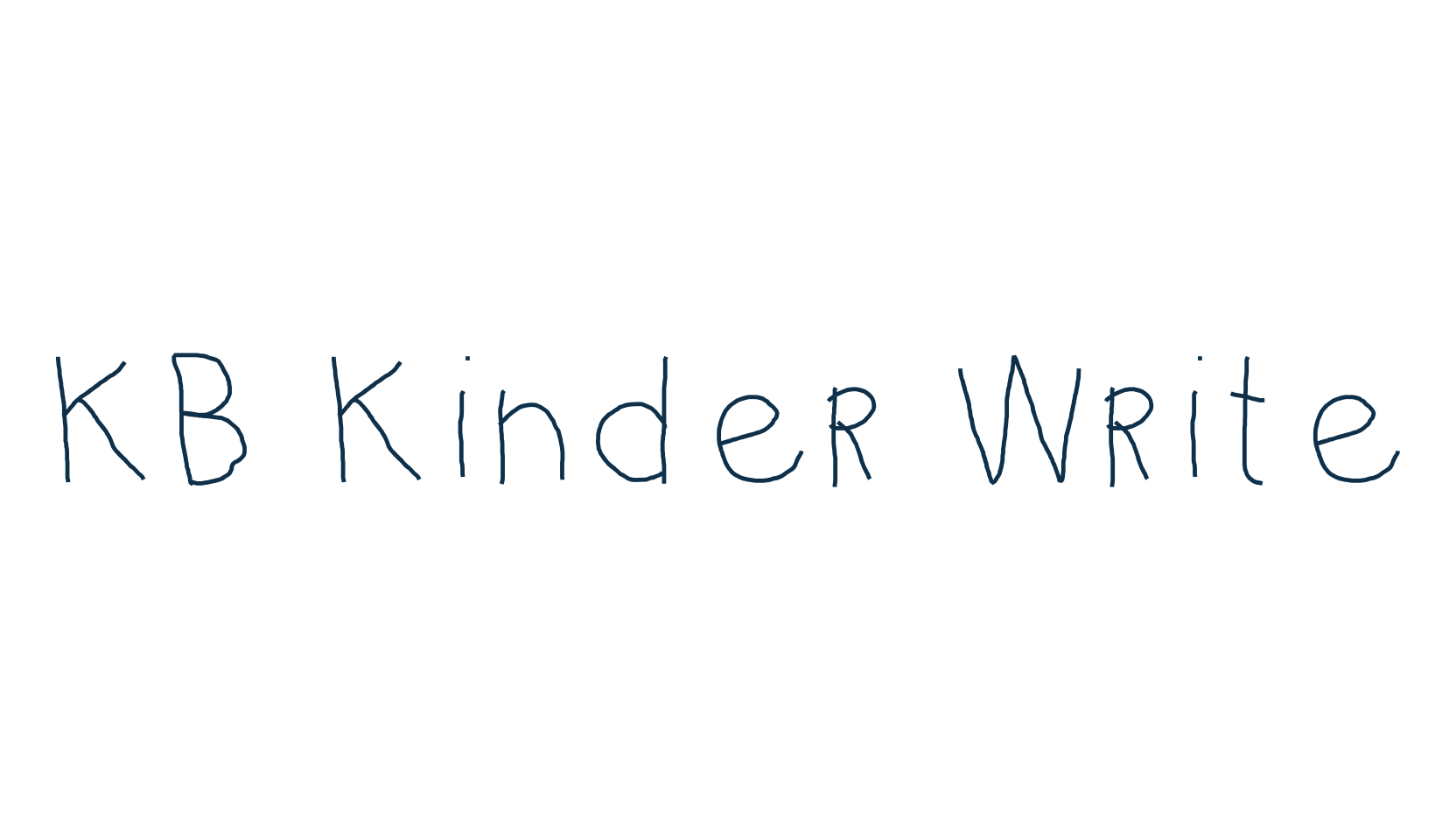 KB Kinder Write, handwriting font preview