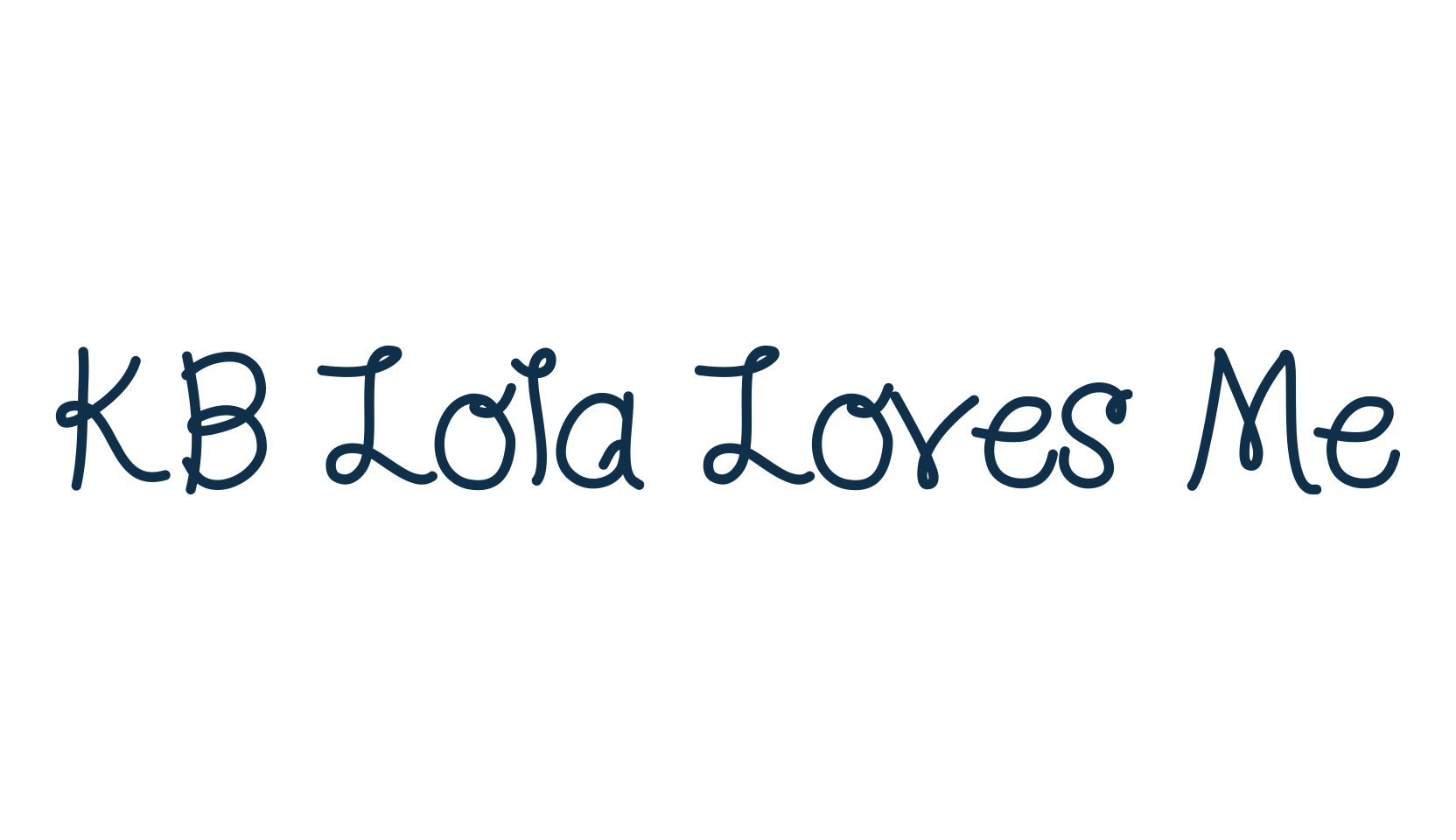 KB Lola Loves Me, fancy curly decorative font preview