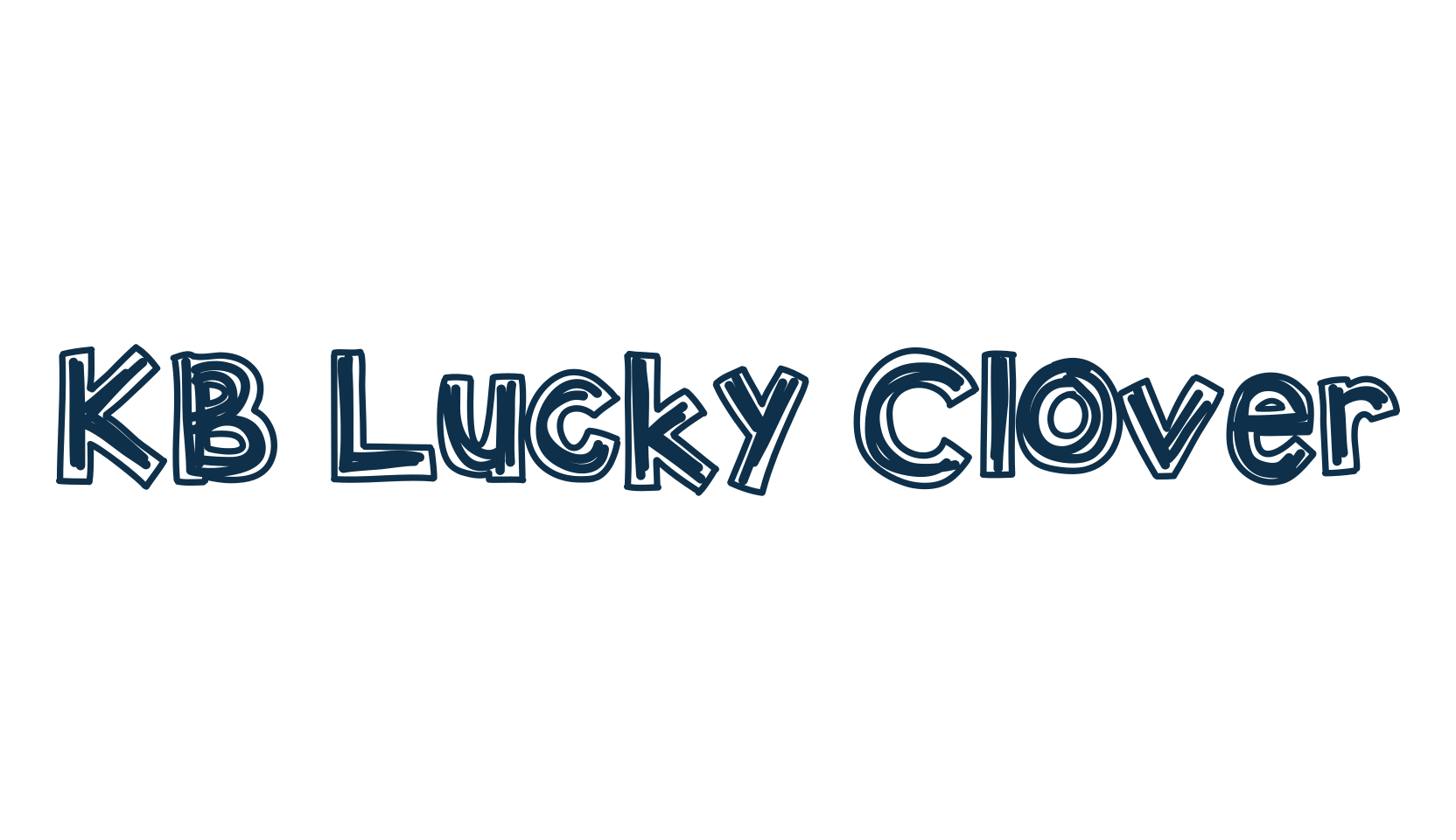KB Lucky Clover, fancy cartoon decorative font preview