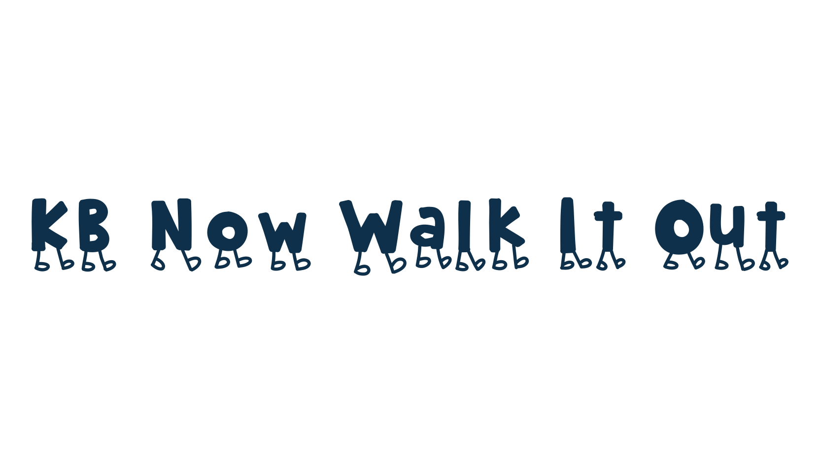 KB Now Walk It Out, fancy decorative font preview