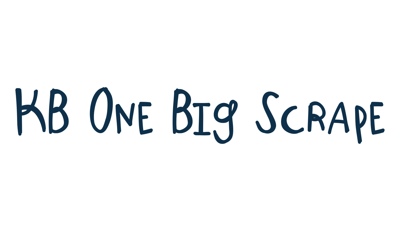 KB One Big Scrape, fancy decorative font preview