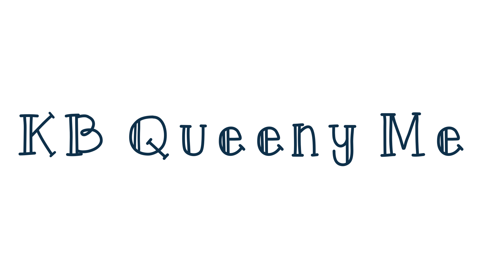 KB Queeny Me, various font preview