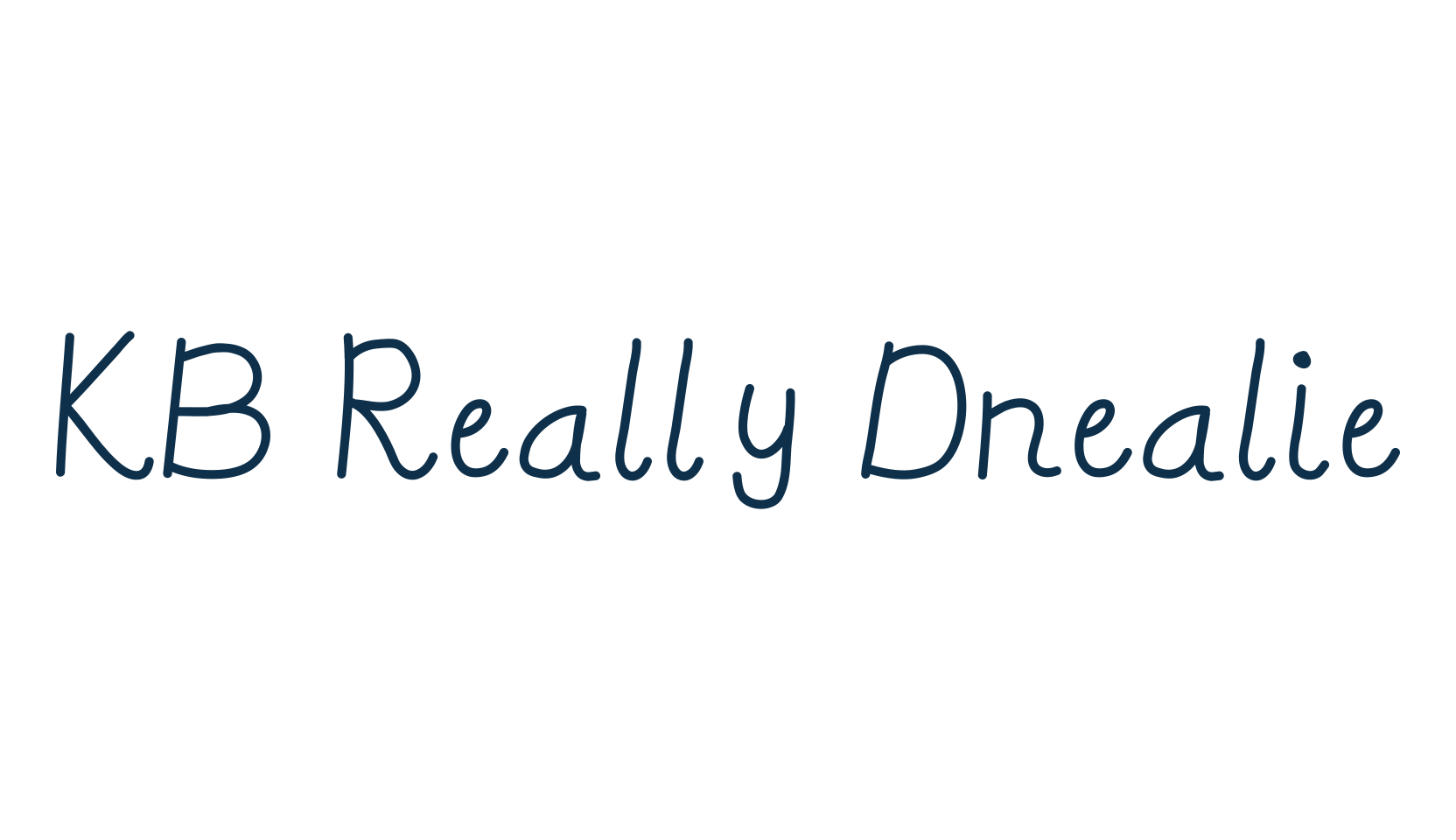 KB Really Dnealie, script handwritten fancy decorative calligraphy font preview