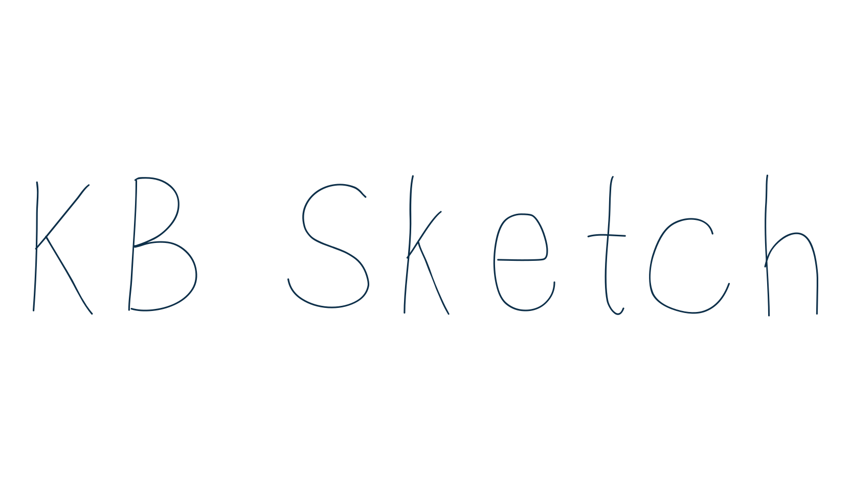 KB Sketch, handwriting font preview