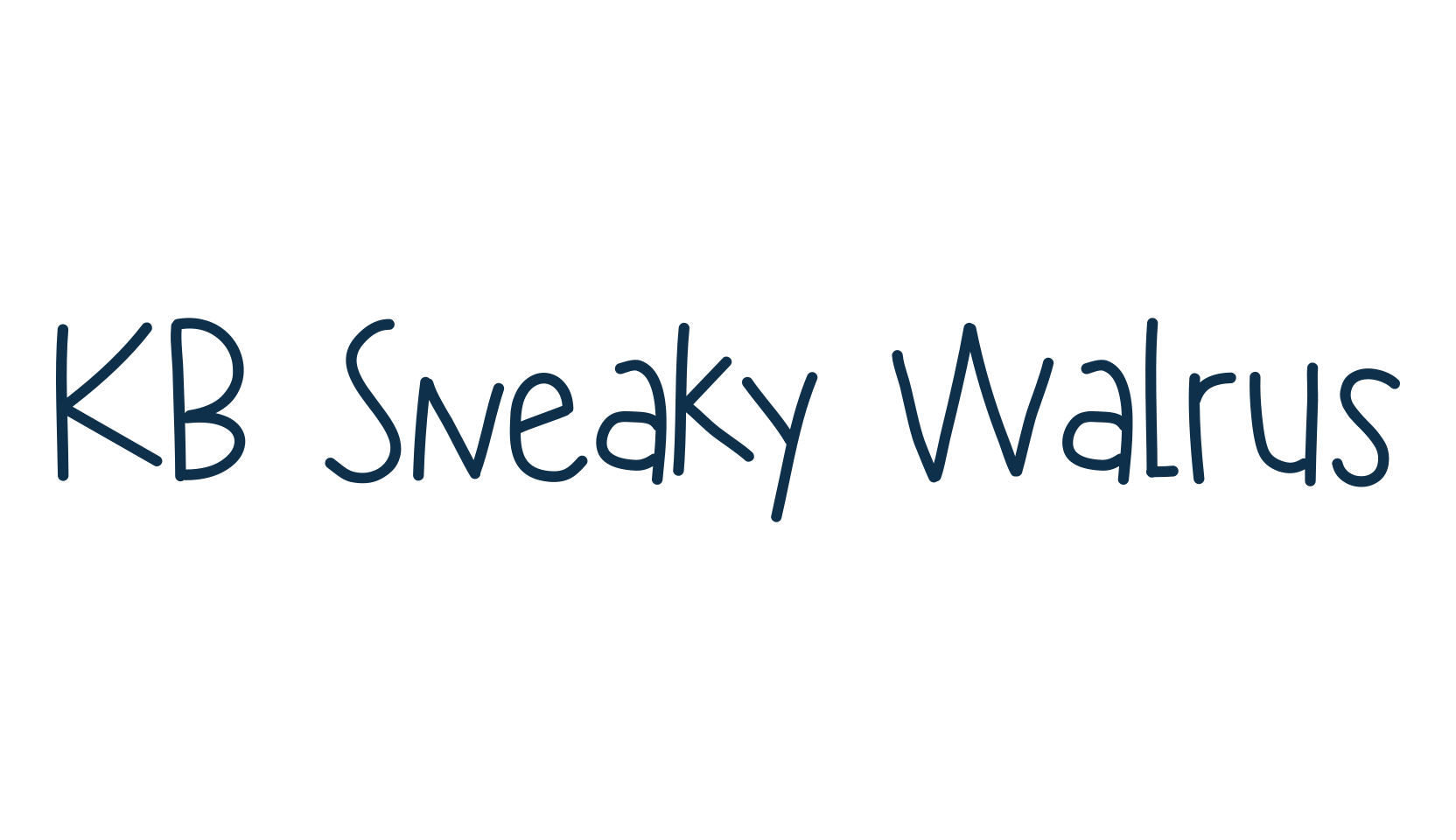 KB Sneaky Walrus, script handwritten fancy decorative calligraphy font preview