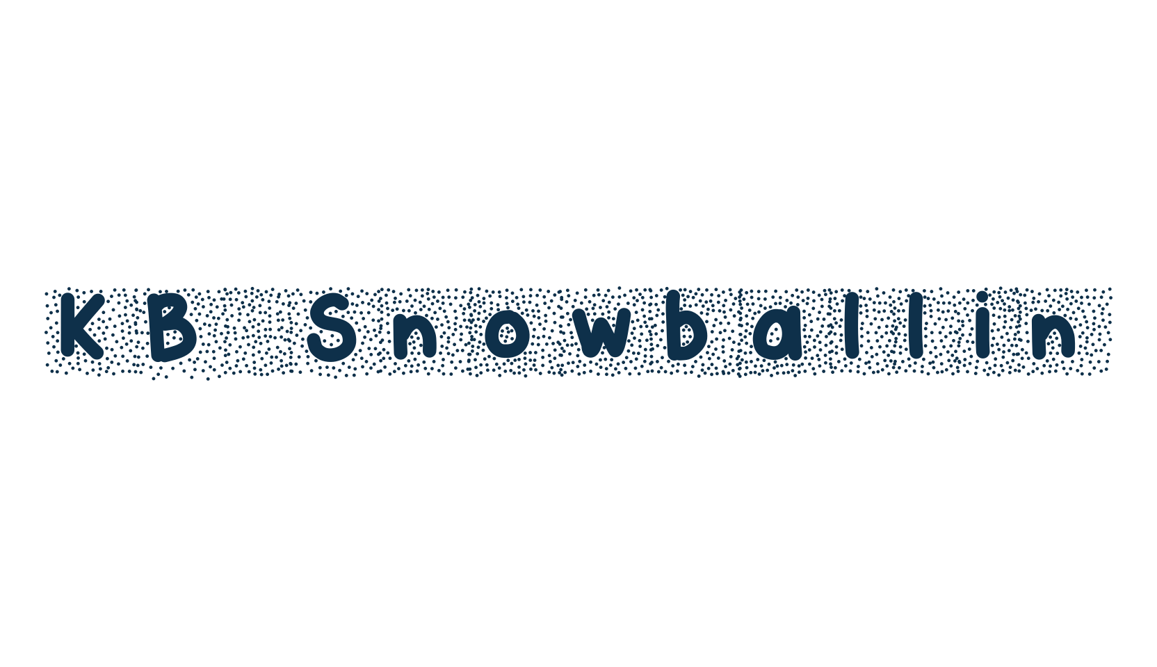KB Snowballin, fancy decorative font preview