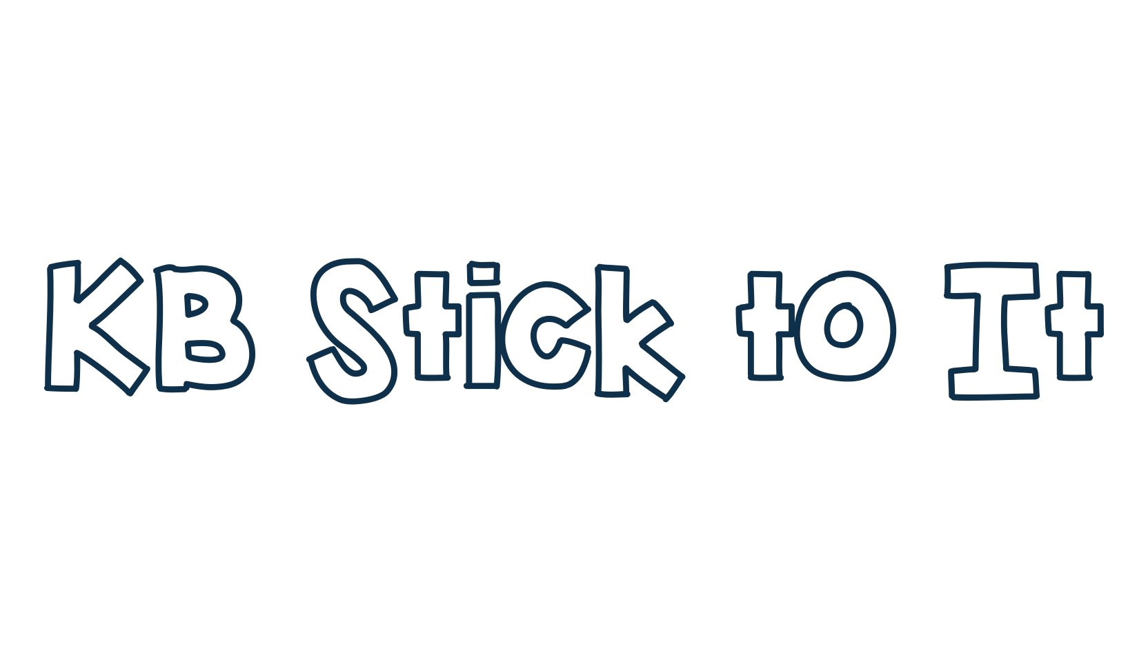 KB Stick to It, fancy cartoon decorative font preview
