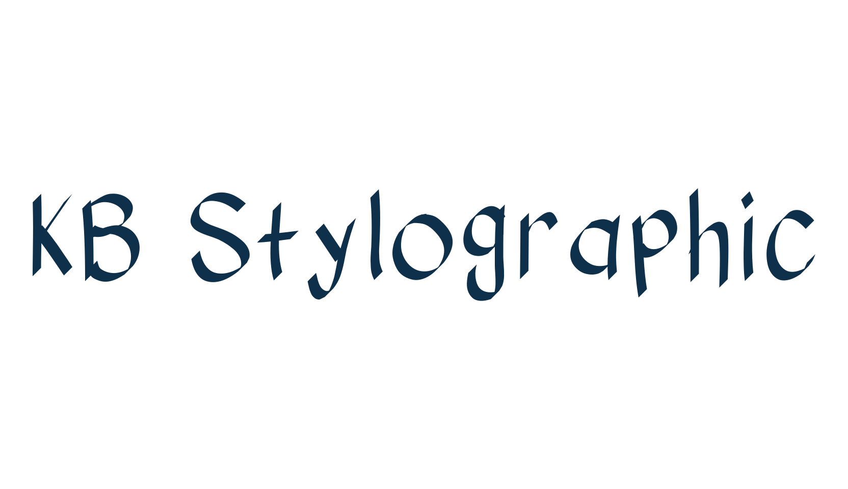 KB Stylographic, script handwritten fancy decorative calligraphy font preview